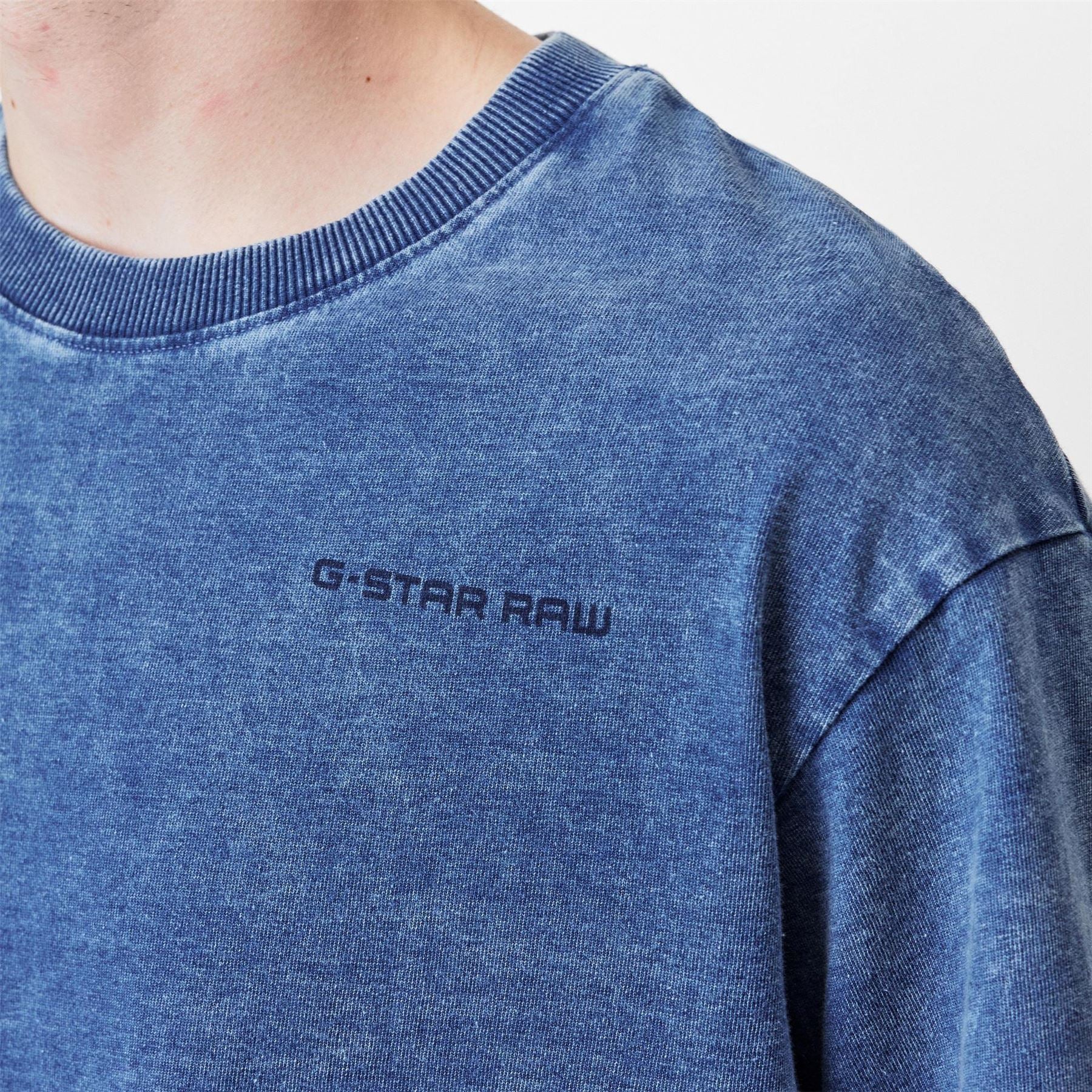 G Star Boxy Fit Lettering Crew Neck T-Shirt