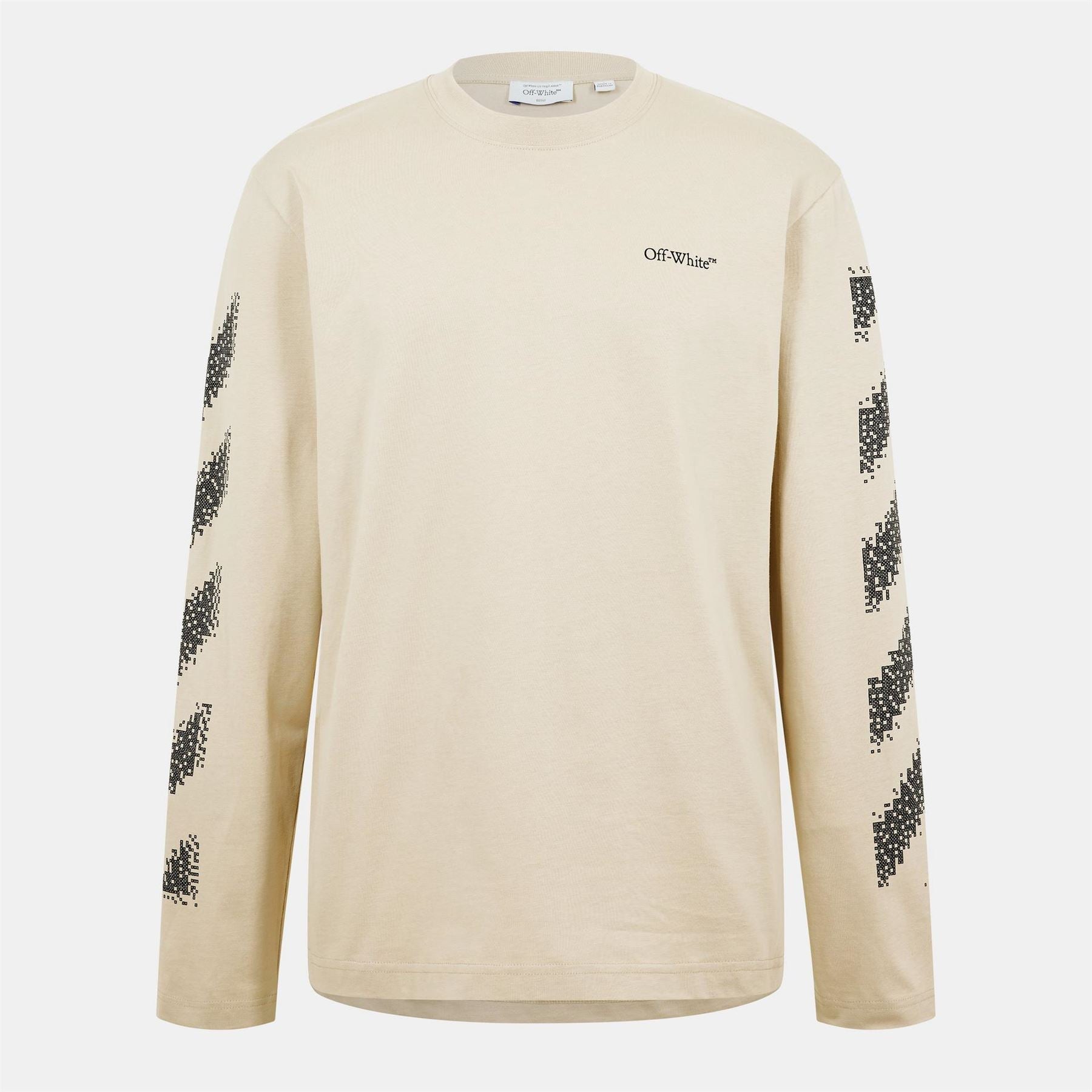 Off White Diag Skate Diagonal Graphic Long Sleeve T-Shirt