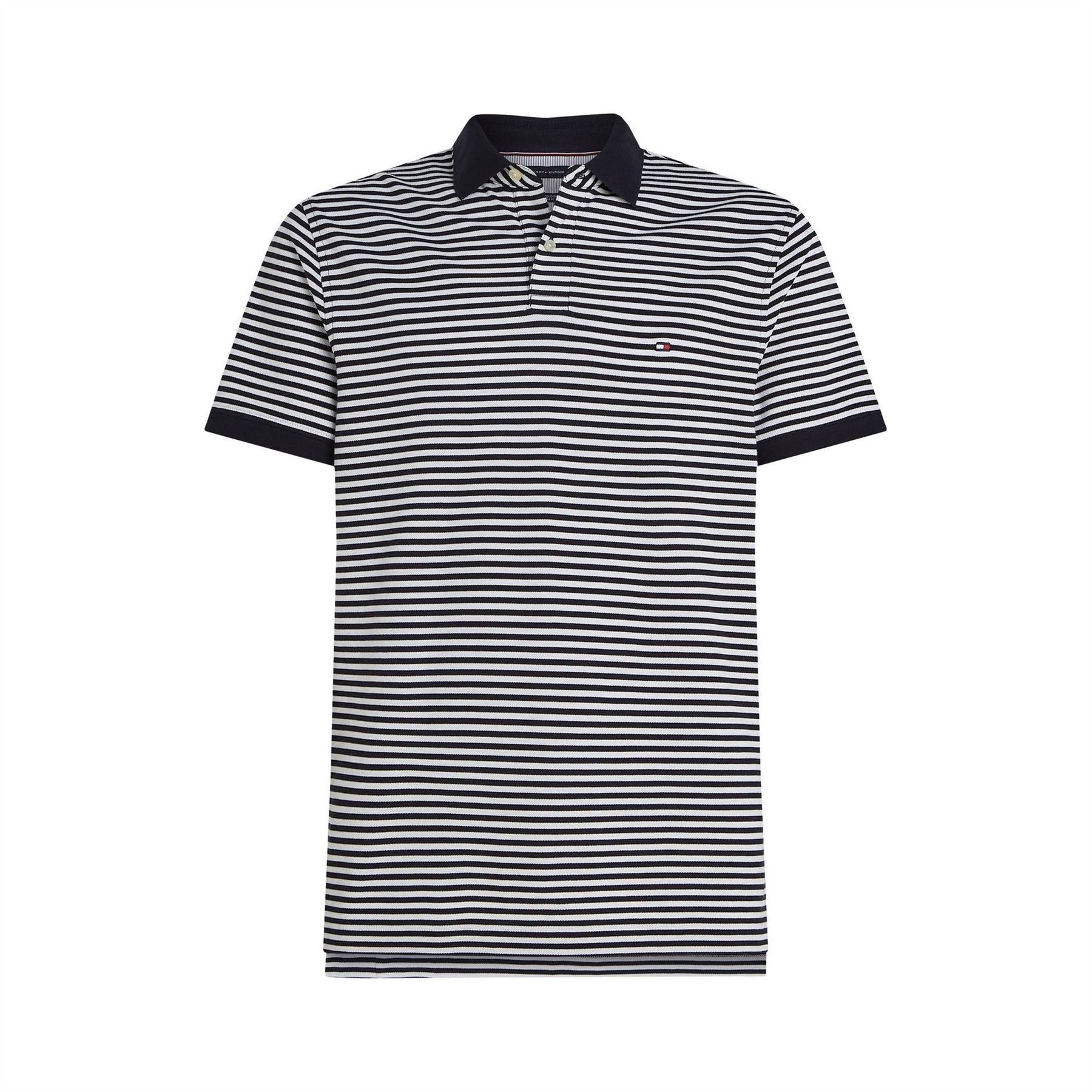 Tommy Hilfiger Stripe Piqué Short Sleeve Polo Shirt