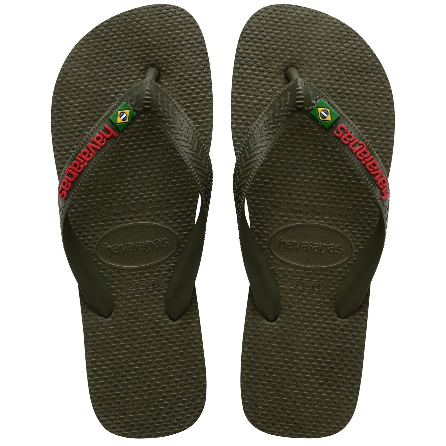Havaianas Brasil Logo Rose Gum Flip Flops