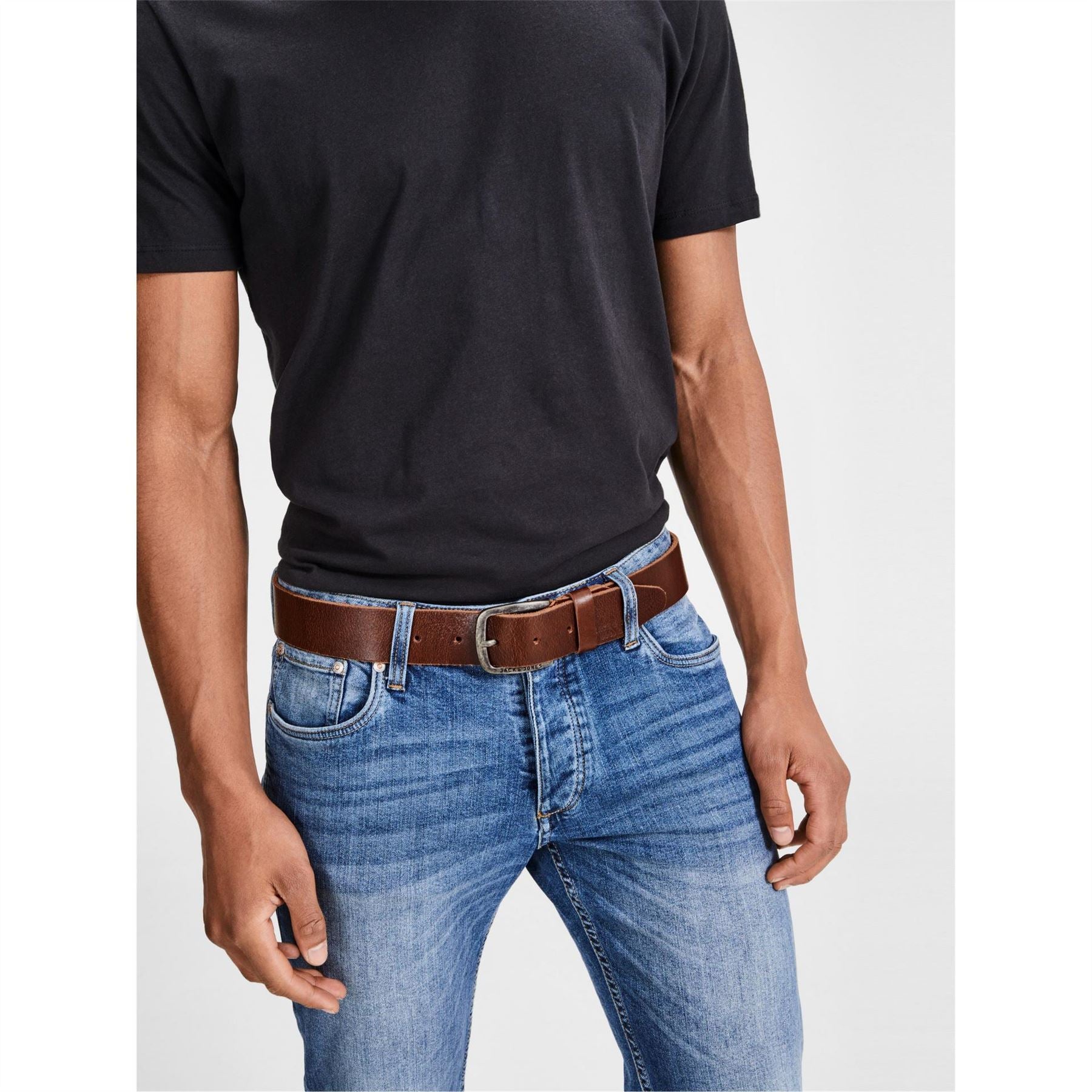 Jack and Jones Paul Leather Belt Mens