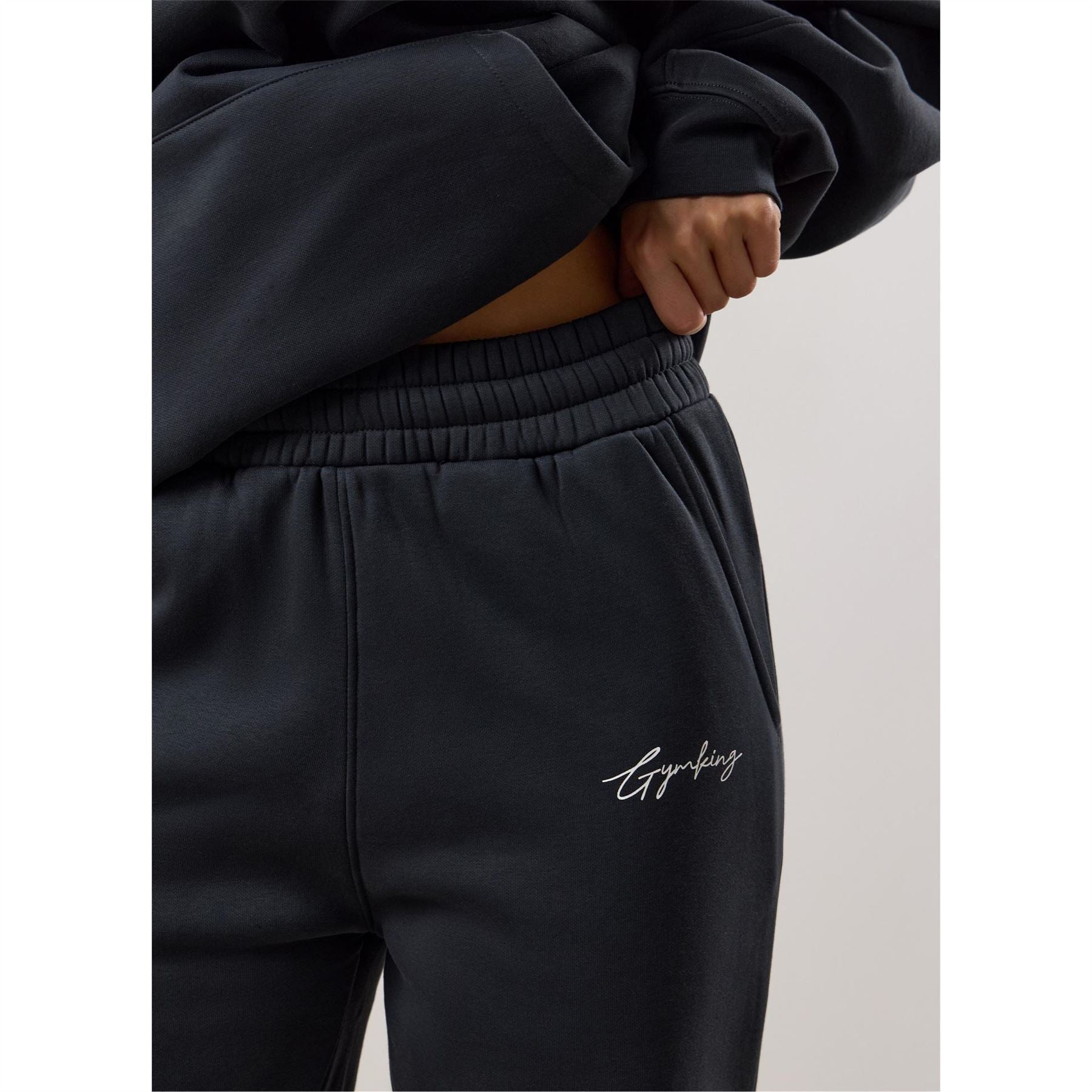 Gym King Reset High Waisted Cotton Open Hem Joggers