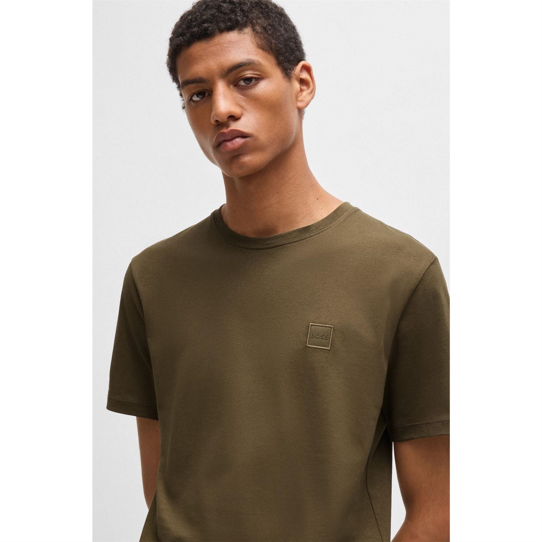 Boss BOSS ORANGE Tales T Shirt with Logo Patch Premium Cotton