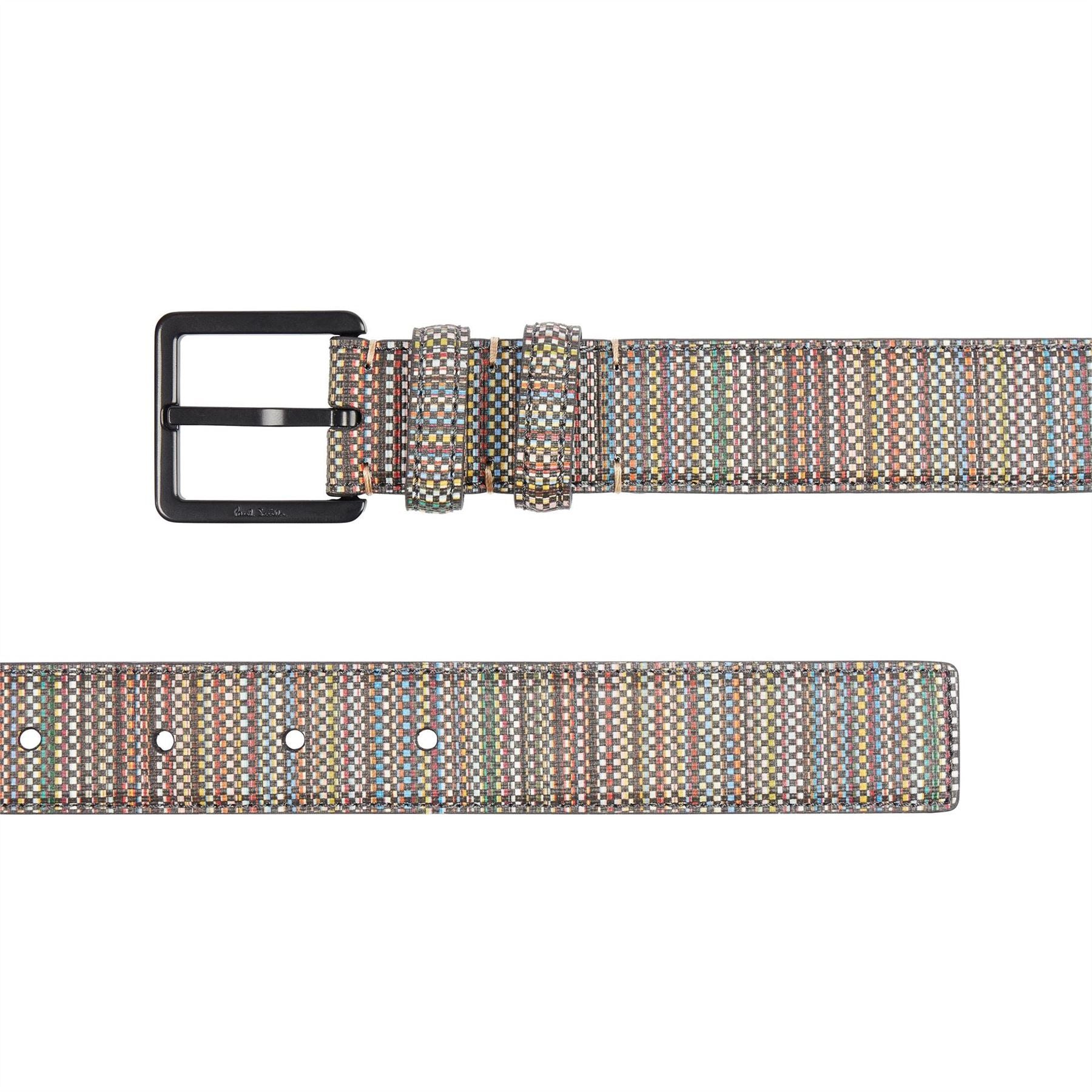 Paul Smith Stripe Coated Canvasas Belt