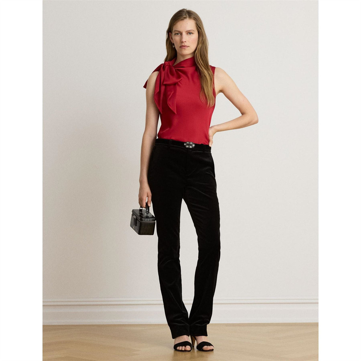 Lauren by Ralph Lauren Bow Sleeveless Blouse