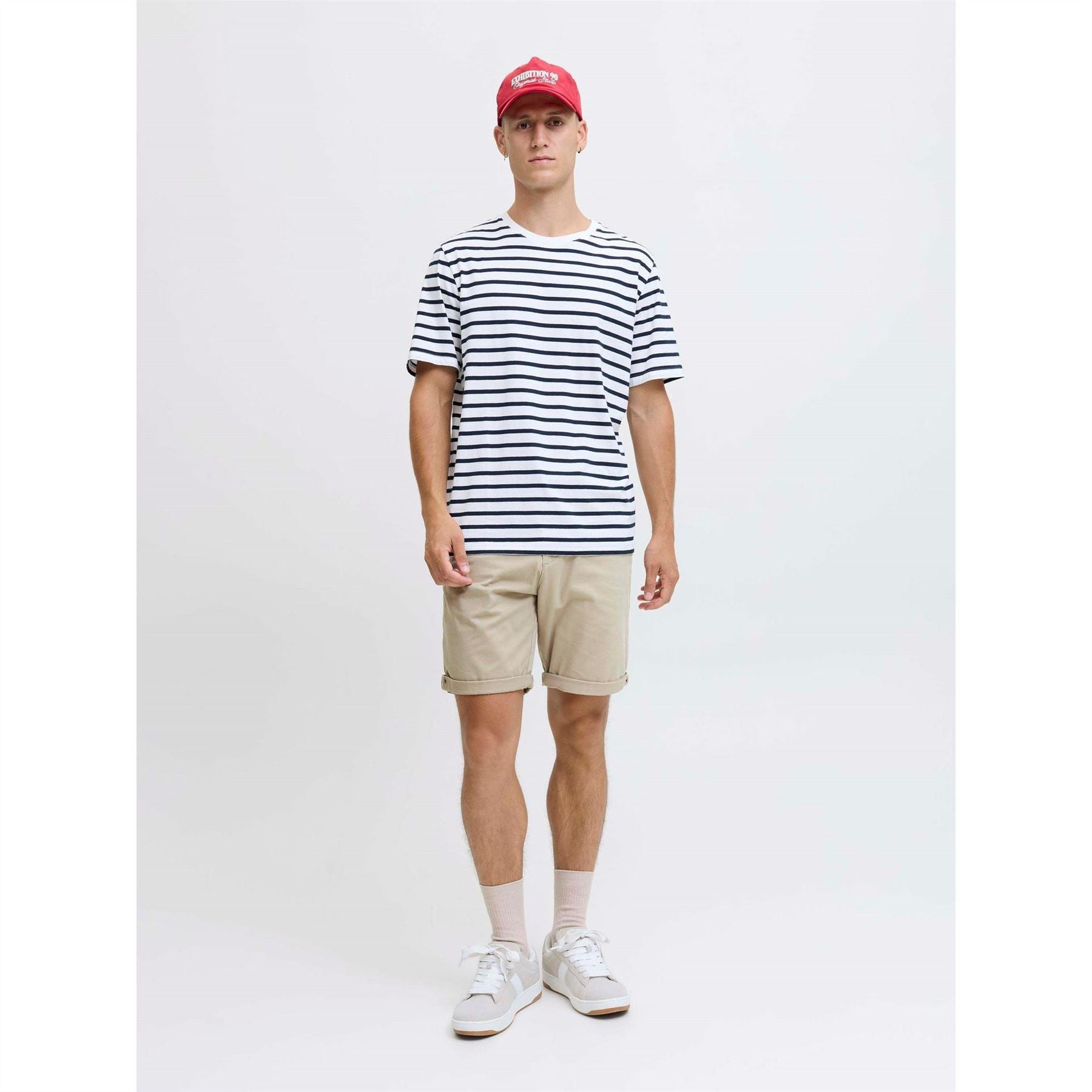 Jack and Jones Bowie Solid Patterned Bermuda Chino Shorts