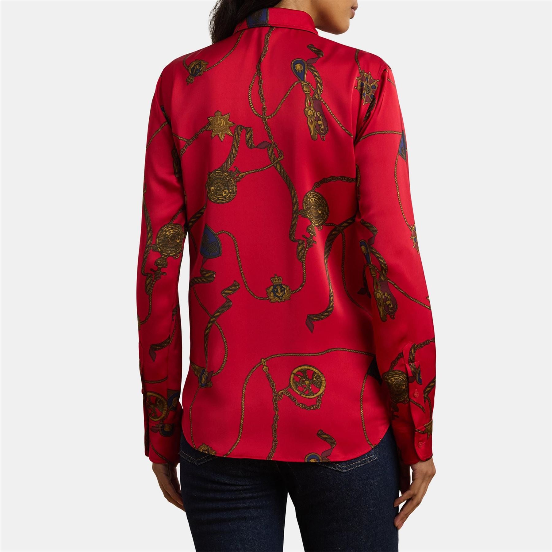Lauren by Ralph Lauren Fit Print Charmeuse Shirt