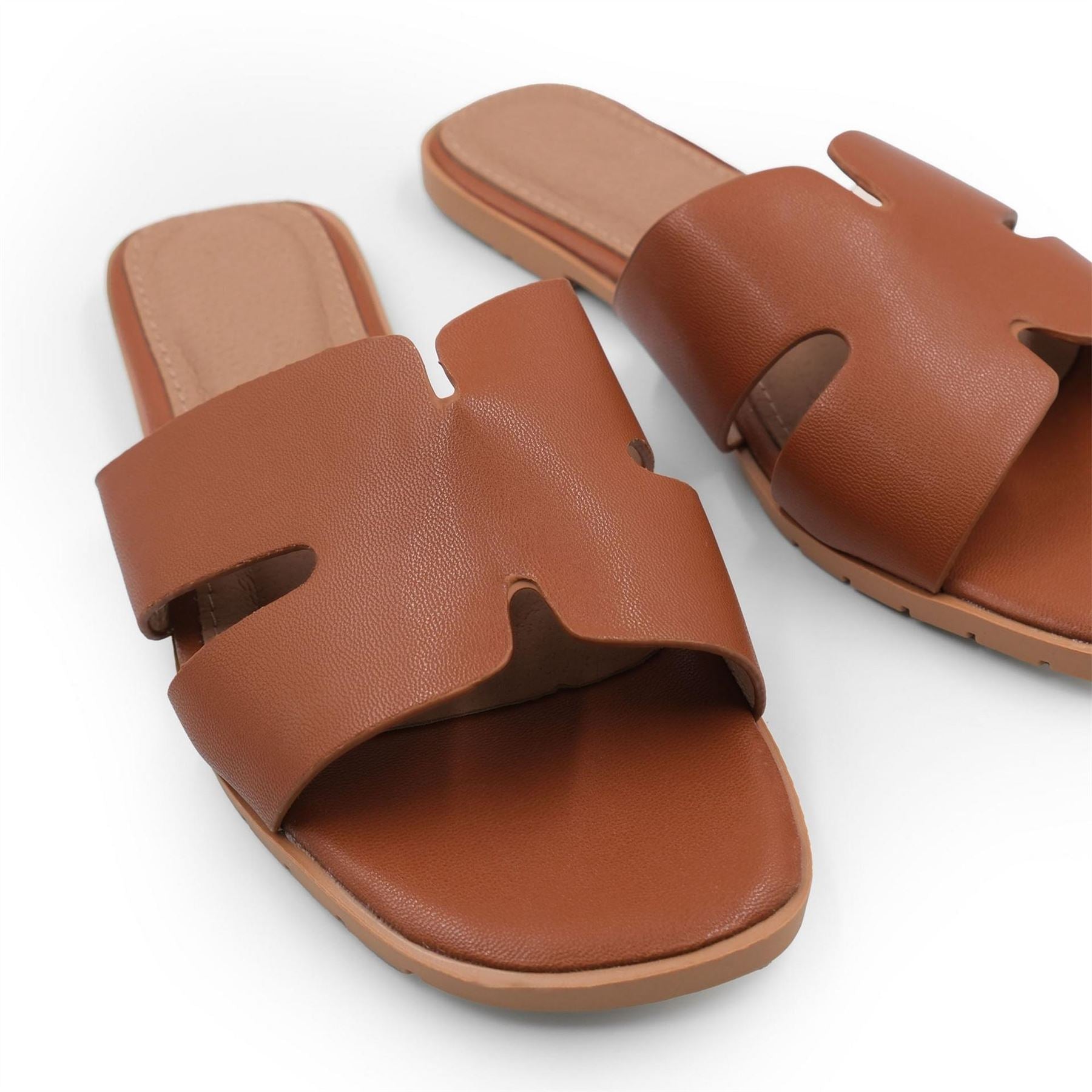 Wheres That From Flat Heel Open Toe Slide Sandals
