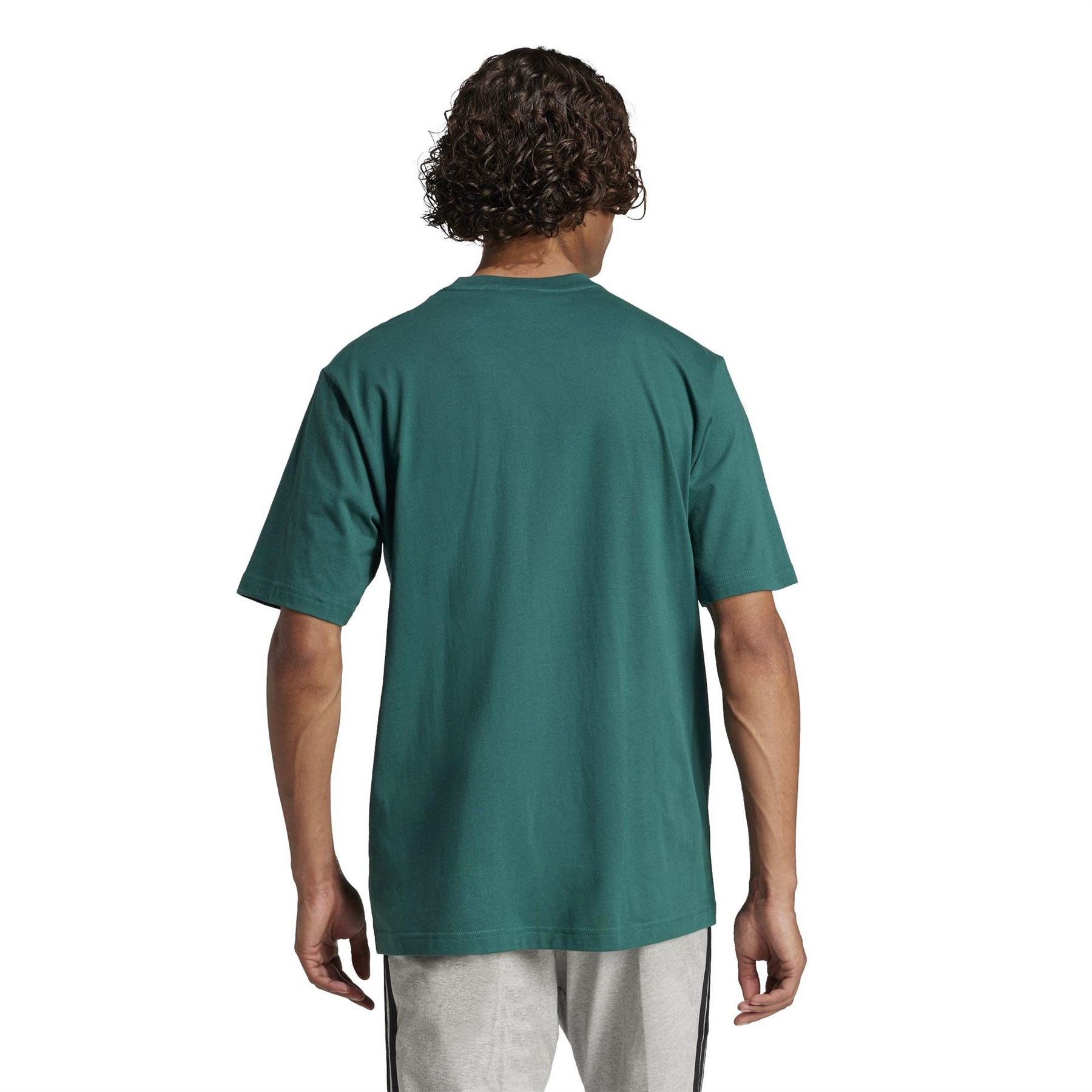 adidas Mens Essentials Single Jersey Linear Embroidered Logo T-Shirt