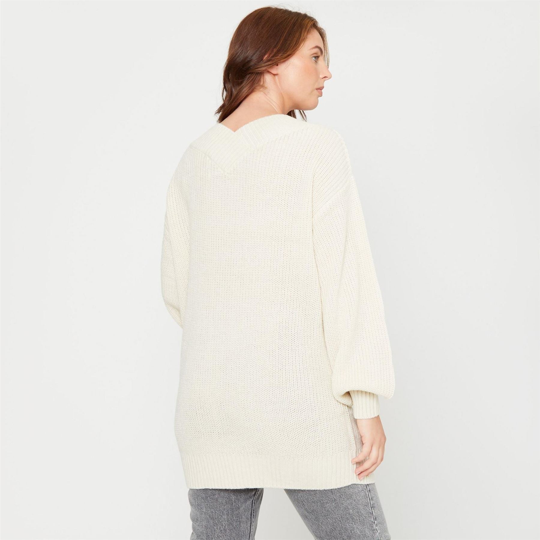 Be You V-Neck Baggy Fit Long Sleeve Sweater