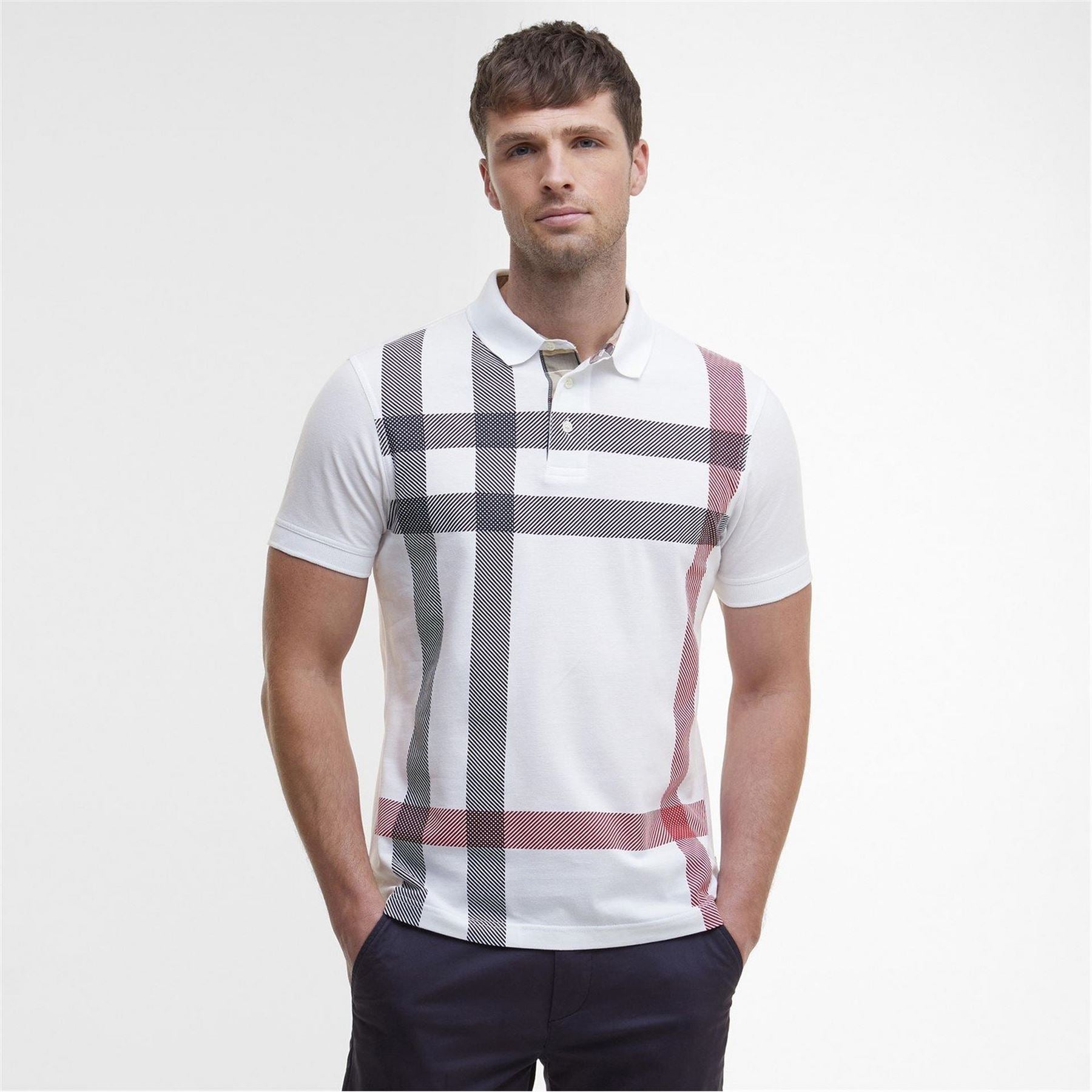 Barbour Tartan Short Sleeved Polo Shirt