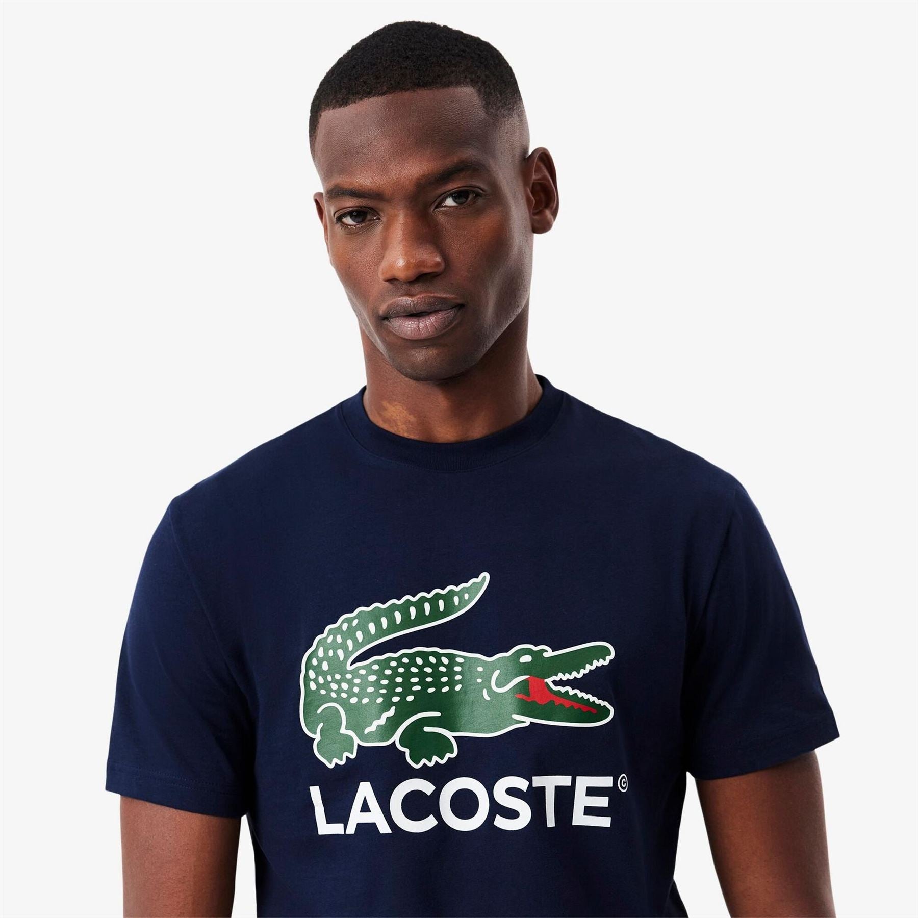 Lacoste Crocodile Print Regular Fit Crew Neck T-Shirt