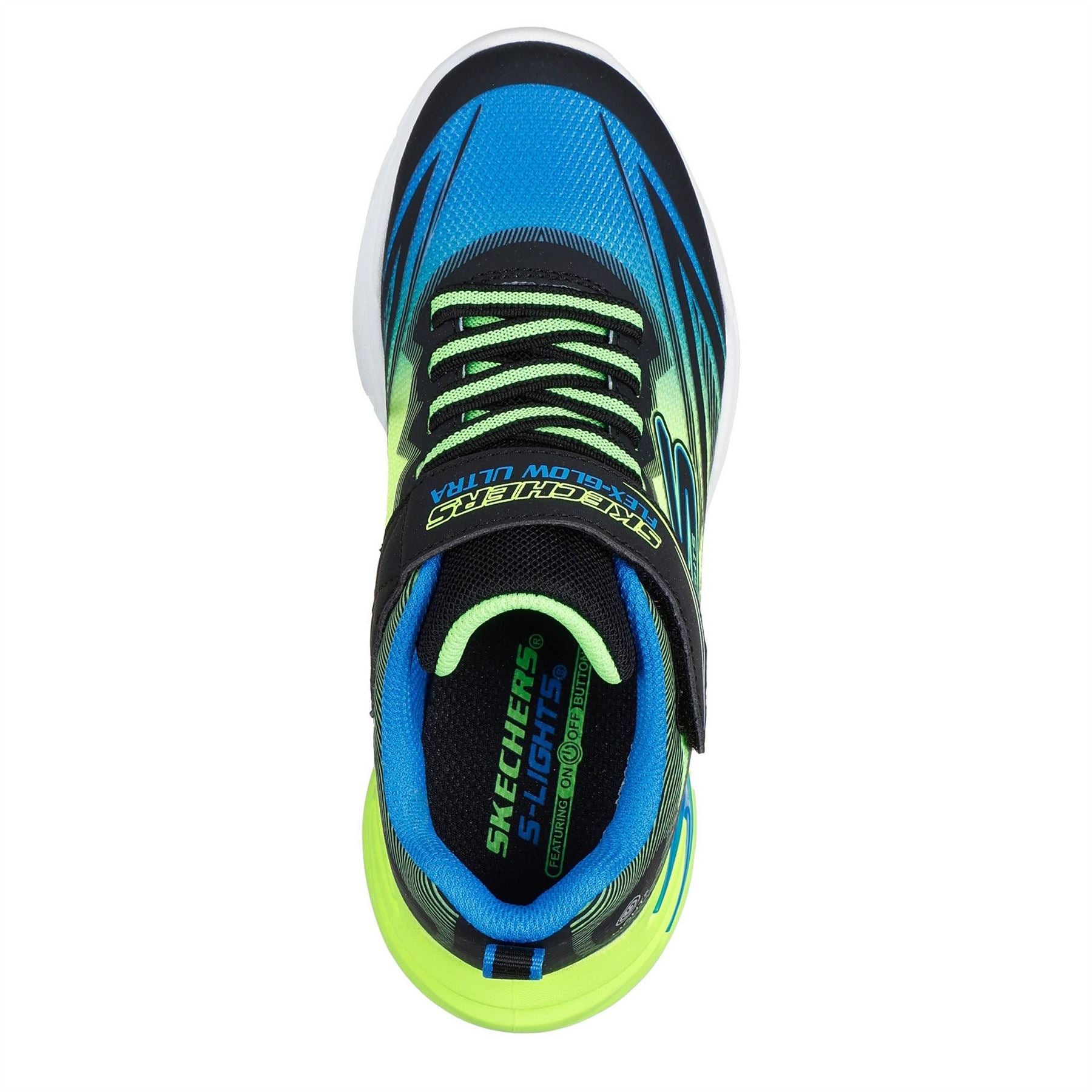 Skechers Lighted Gore  And  Strap Sneaker W Mids Light Up Trainers Boys