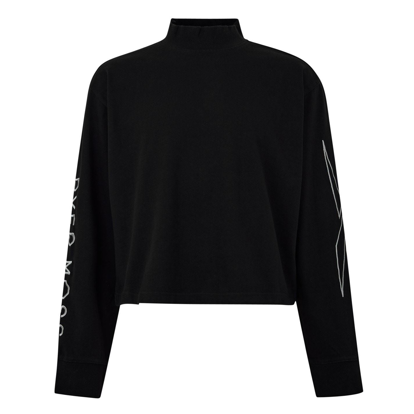 Reebok Mock Neck Relaxed Fit Long Sleeve Sweatshirt