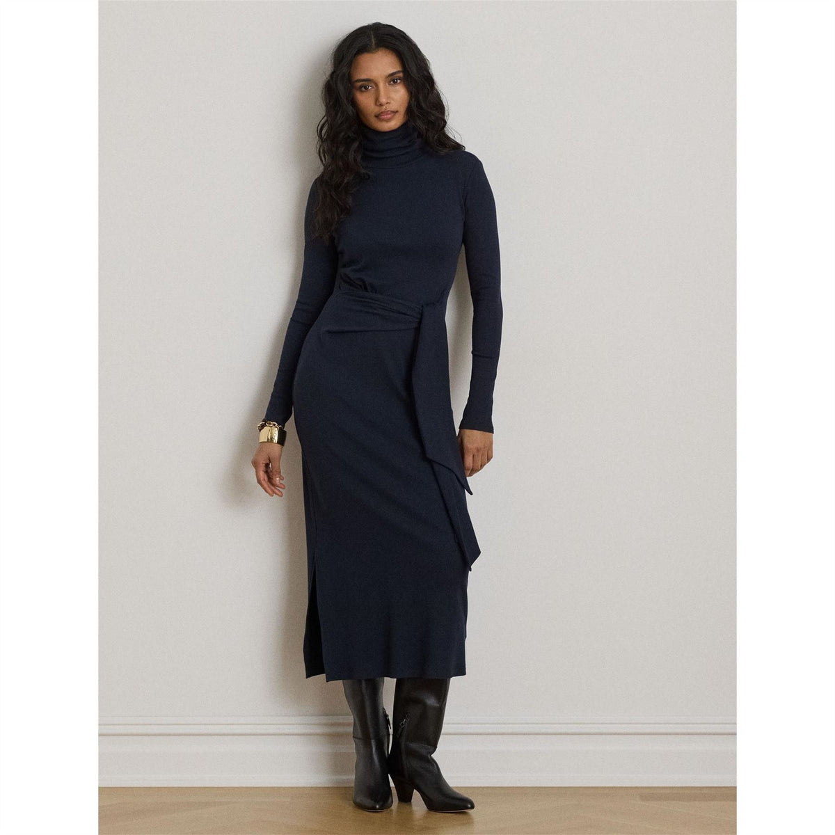 Lauren by Ralph Lauren Vaureen Cotton Long Sleeve Jumper Dress
