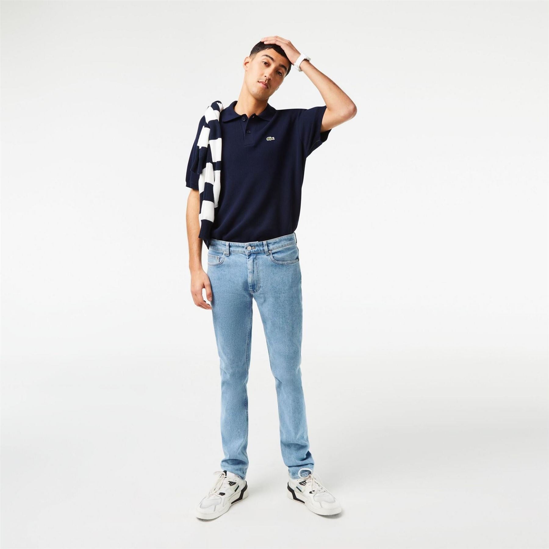 Lacoste Striped Crew Neck Jumper