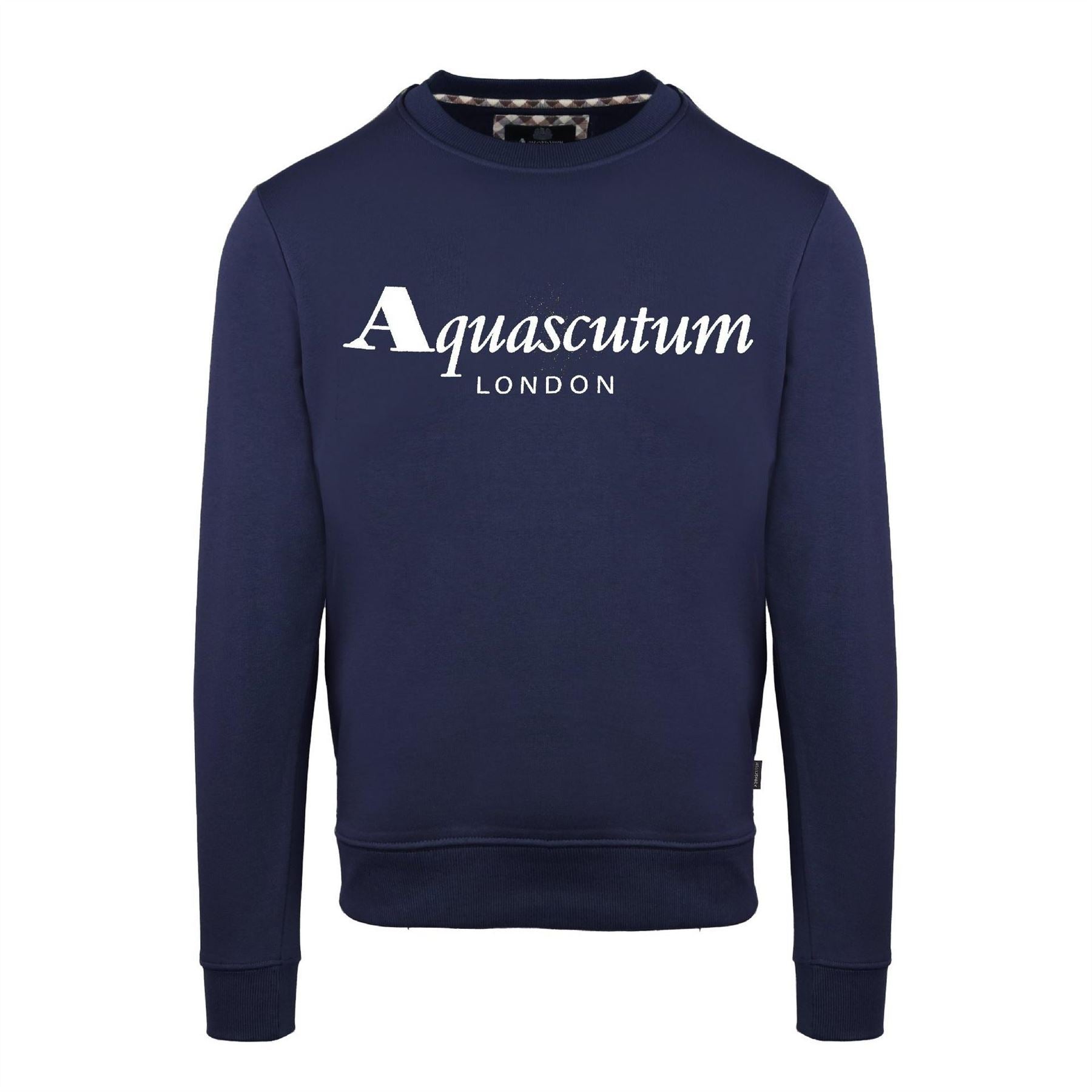 Aquascutum Lacoste Lettering Crew Neck Long Sleeve Sweatshirt