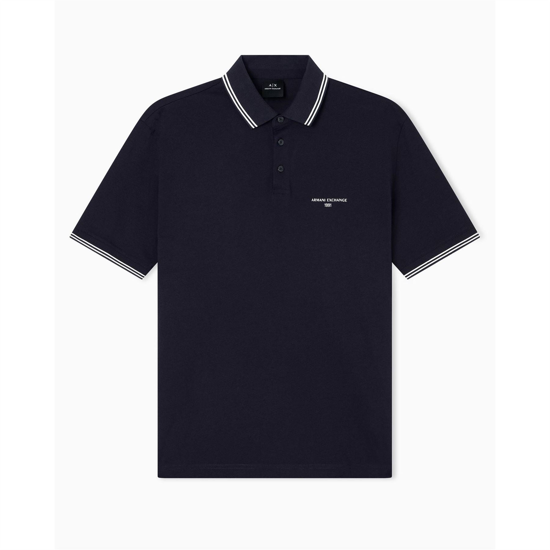 Armani Exchange Exchange Collared Short Sleeve Polo Shirt
