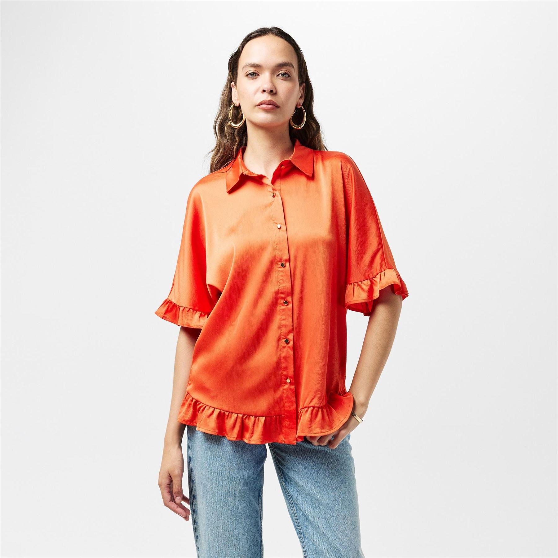 AX Paris Detail Gold Button FronT-Shirt