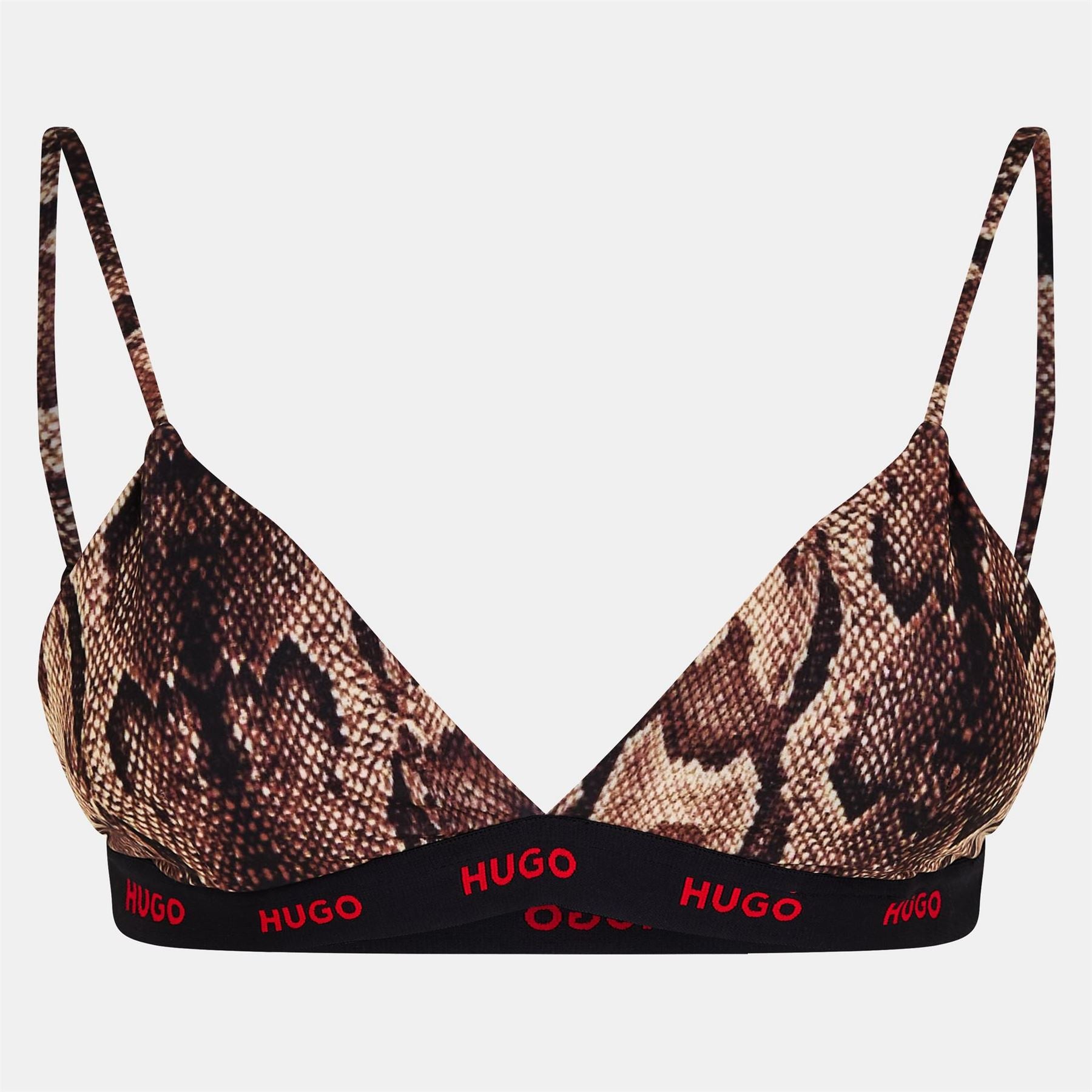 Hugo Exotika Snake Skin Pattern Triangle Bikini Top