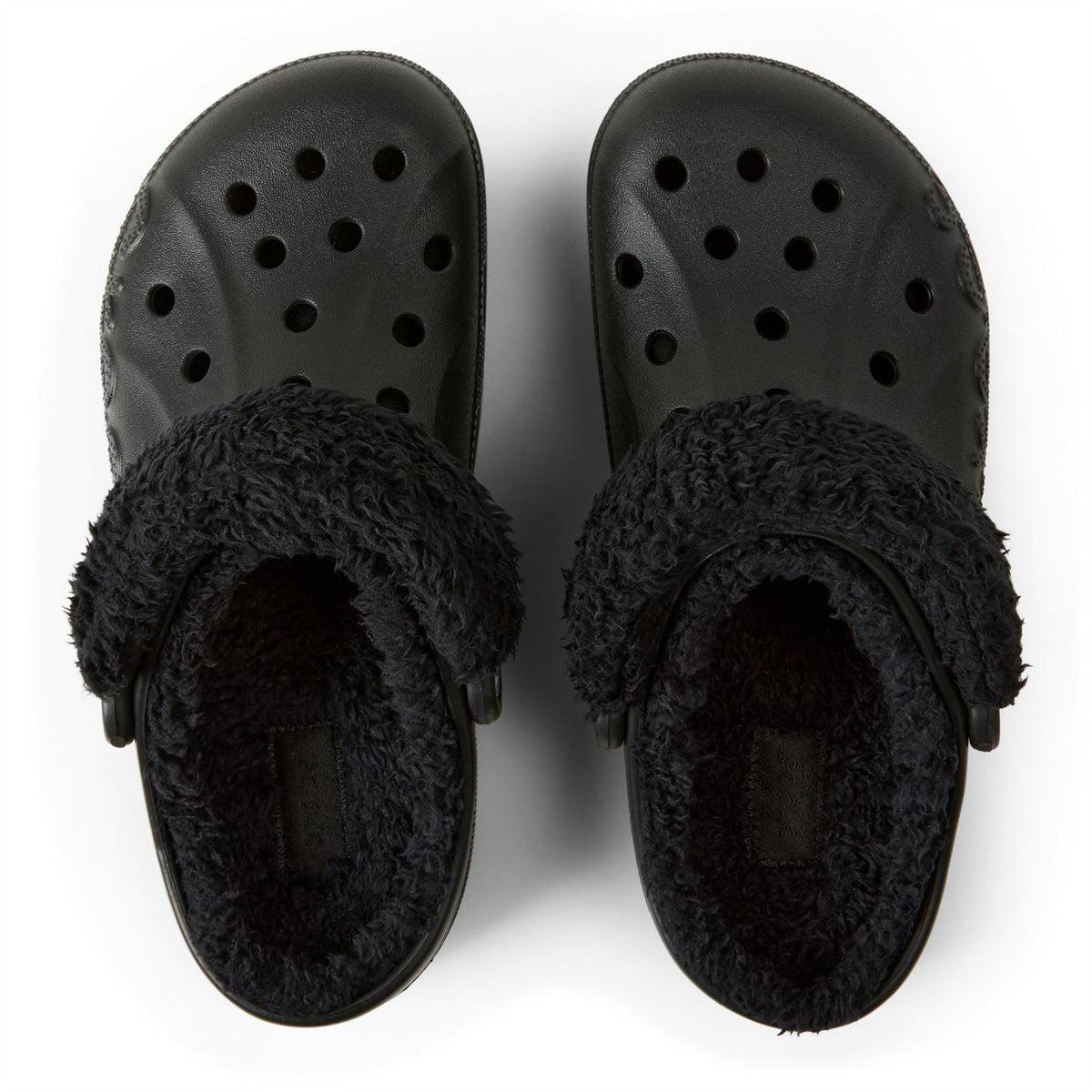 Crocs Baya Lined Fuzz Strap Mule Slippers