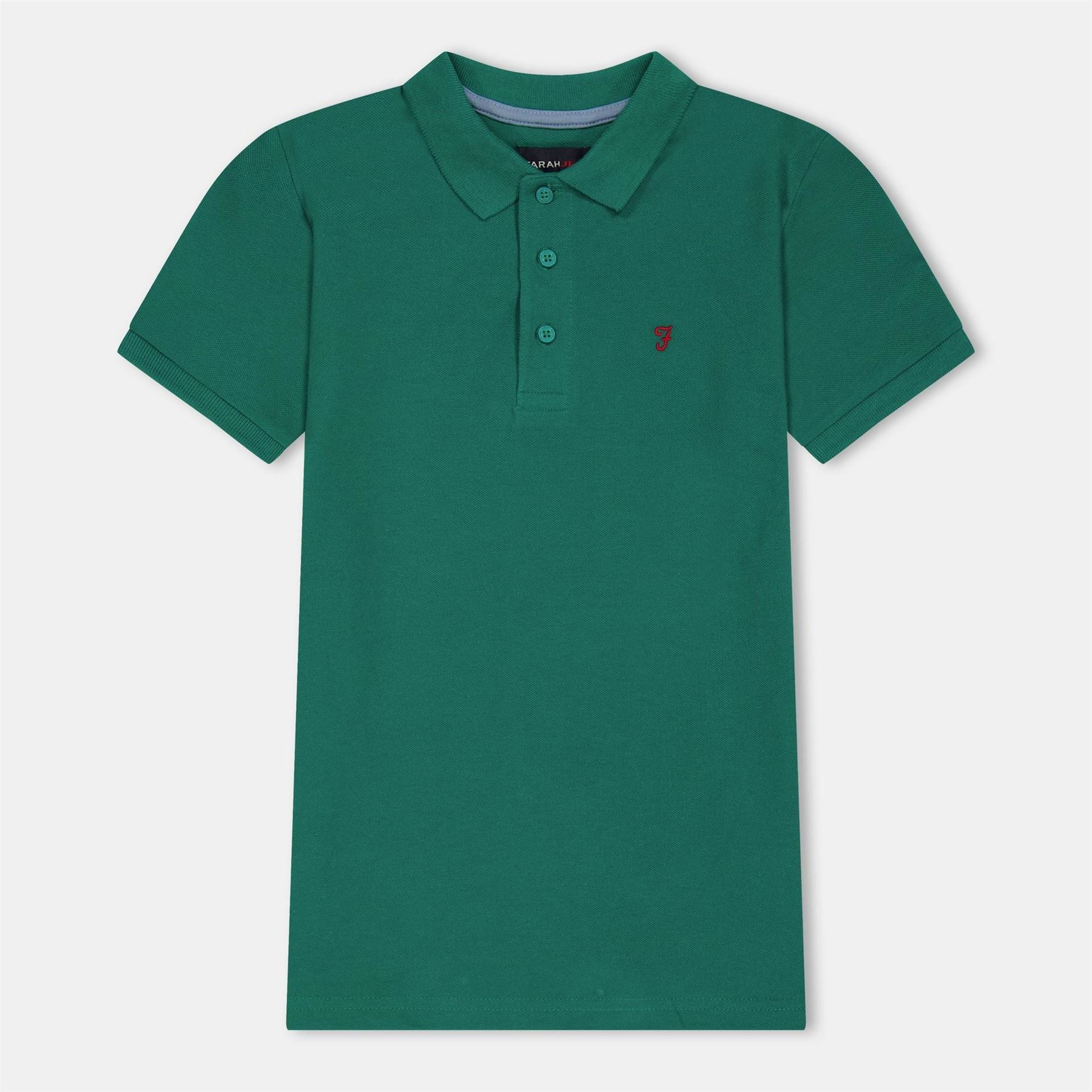 Farah Bugsworth Embroidered Collared Short Sleeve T-Shirt