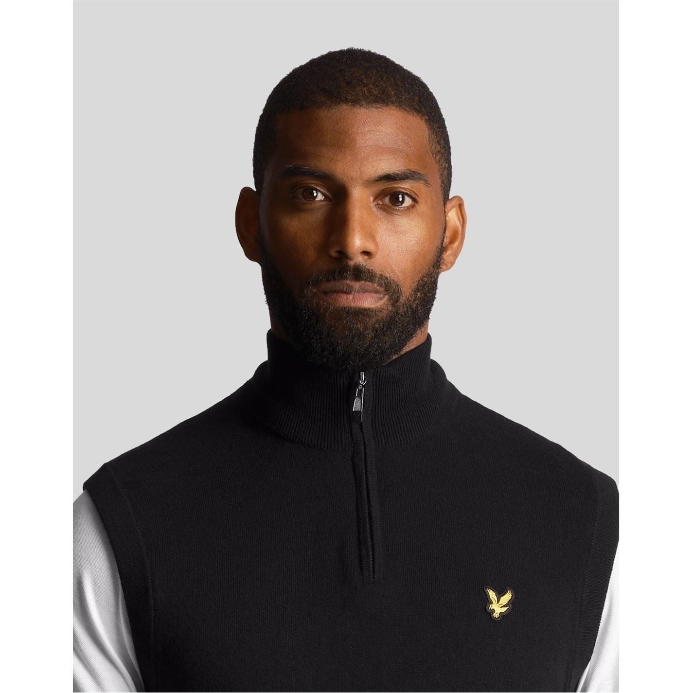Lyle and Scott Knitted Mock Neck Regular Fit Vest