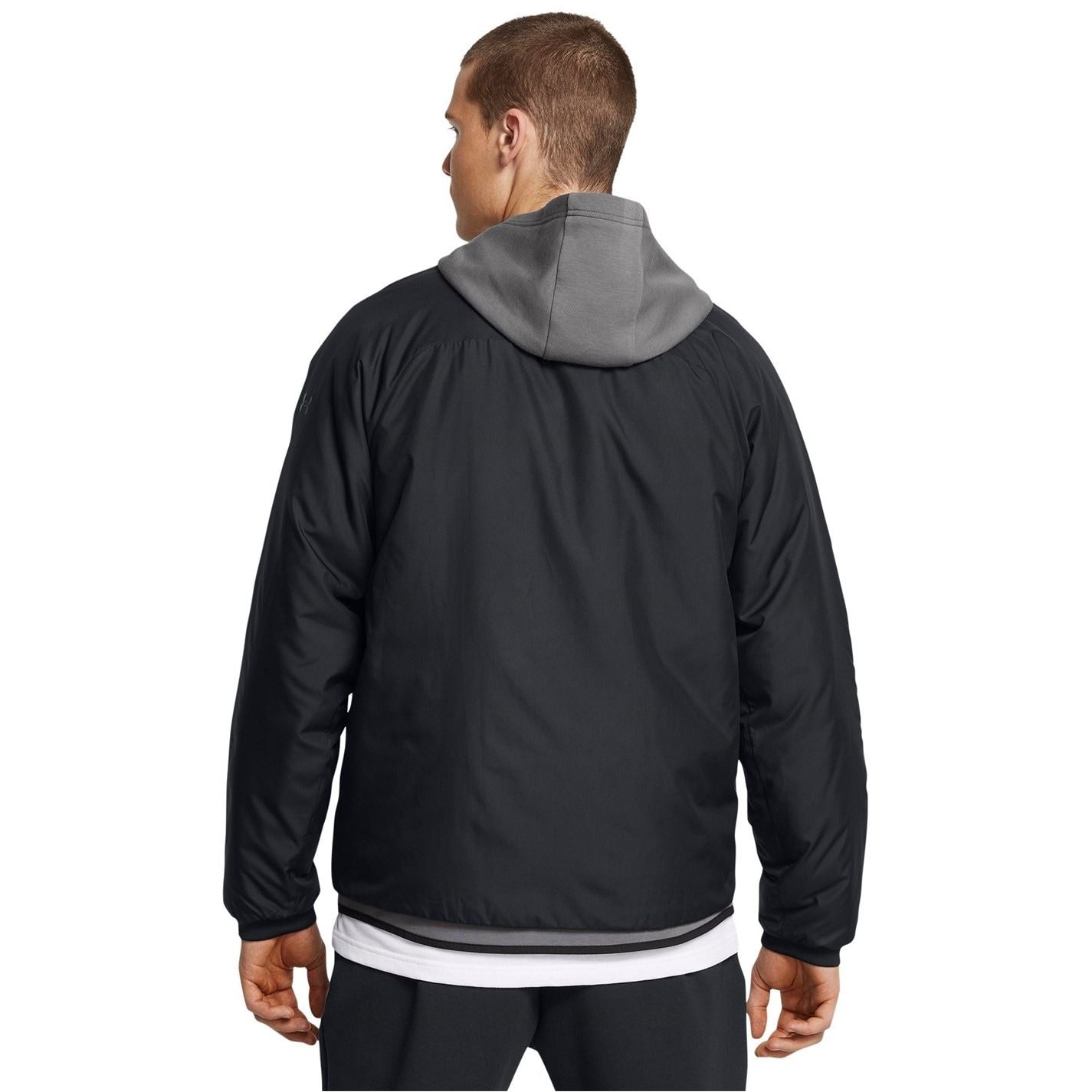 Under Armour Solid Patterned Ribbed Cuff Bomber Collar Bomber Jacket