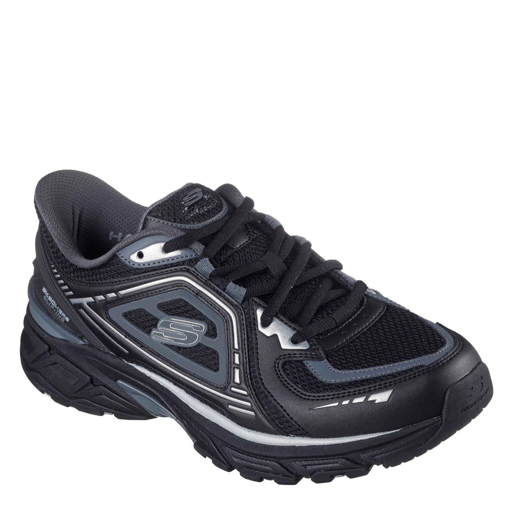 Skechers Mens Ins Metallic Overlay Mesh Snea Slip On Runners