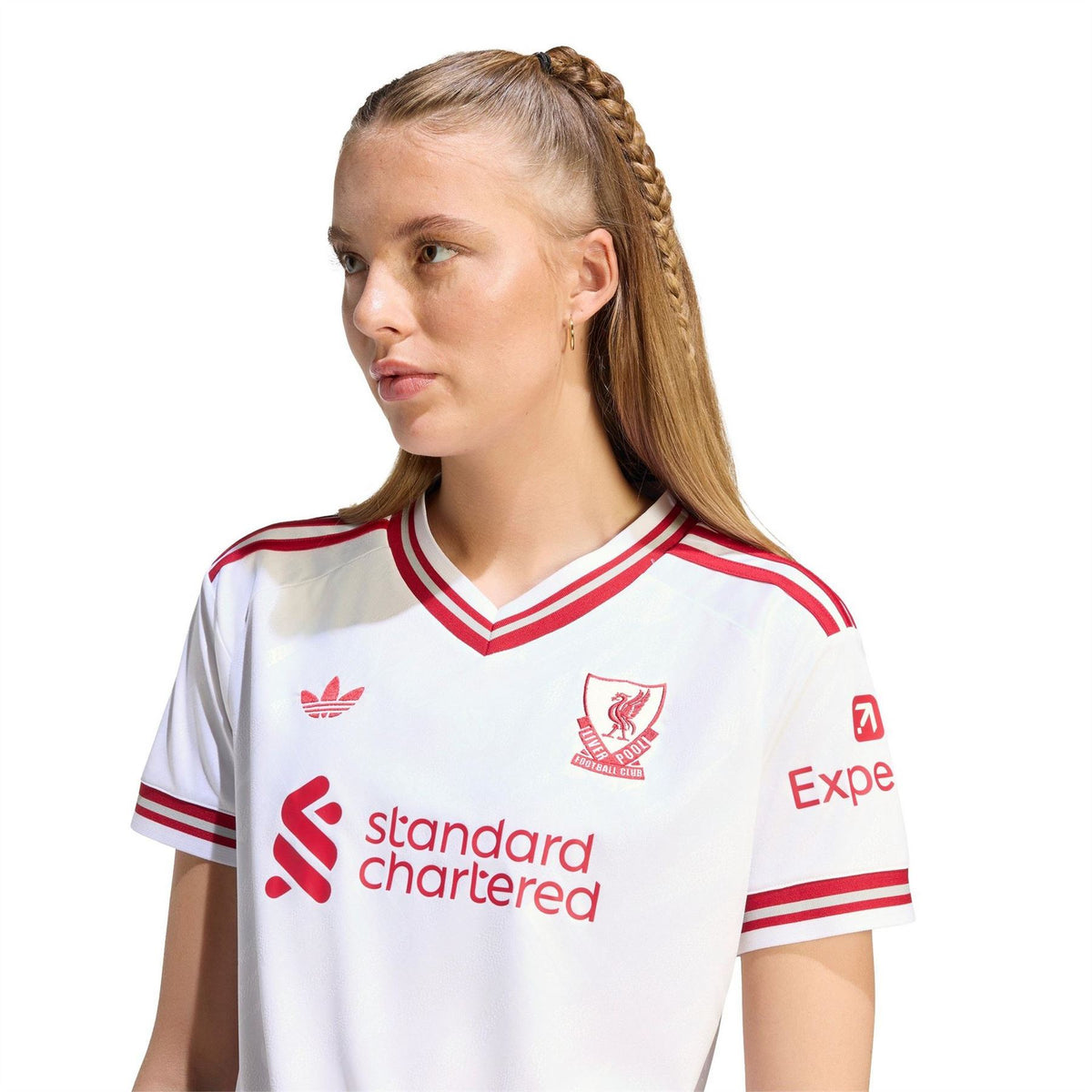 adidas Liverpool Away Short Sleeve V Neck Football Shirt