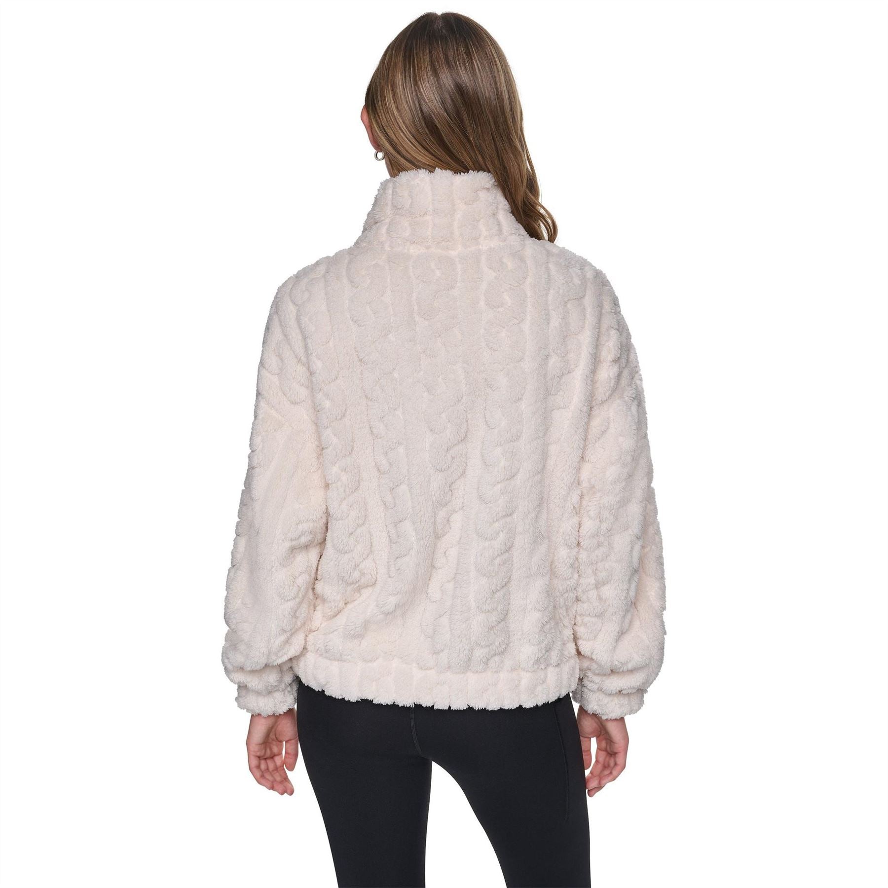 DKNY Cable FulL-Zip Sherpa Ld64