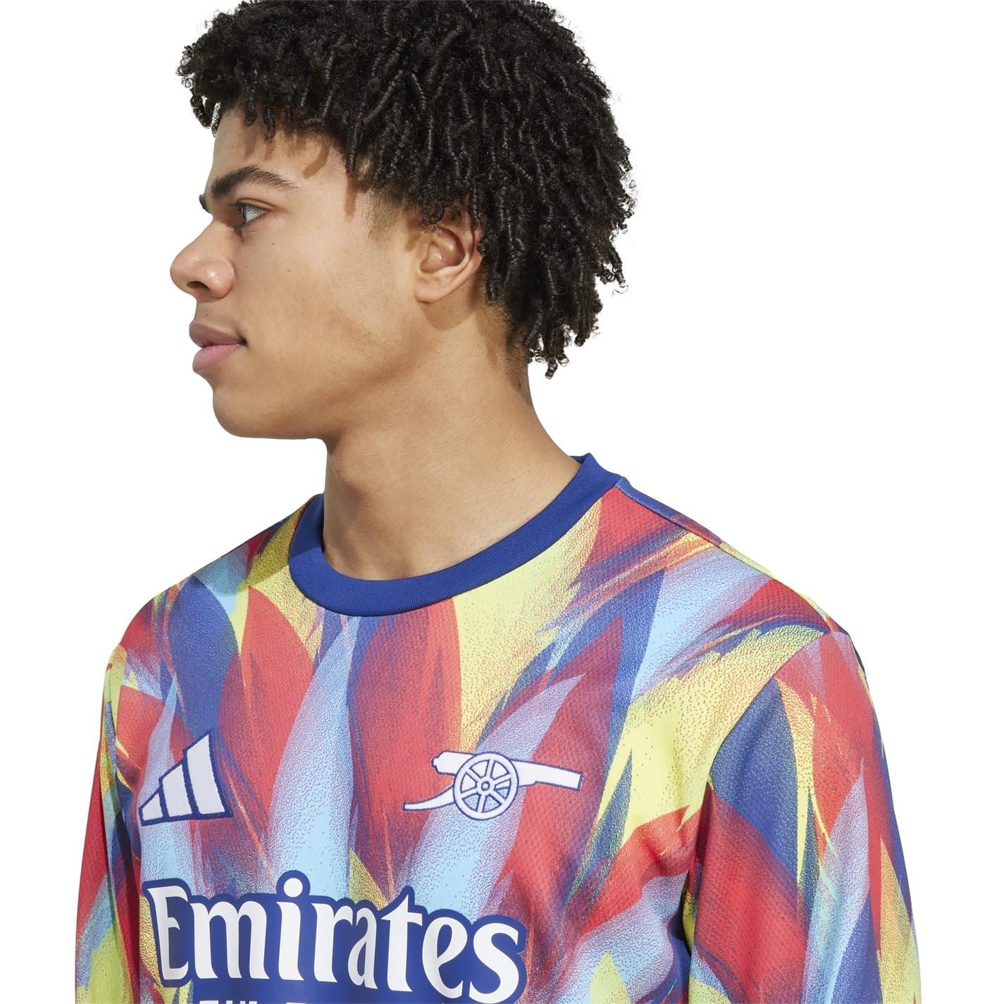 adidas Mens Arsenal Long Sleeve Pre Match Shirt 2025 2026