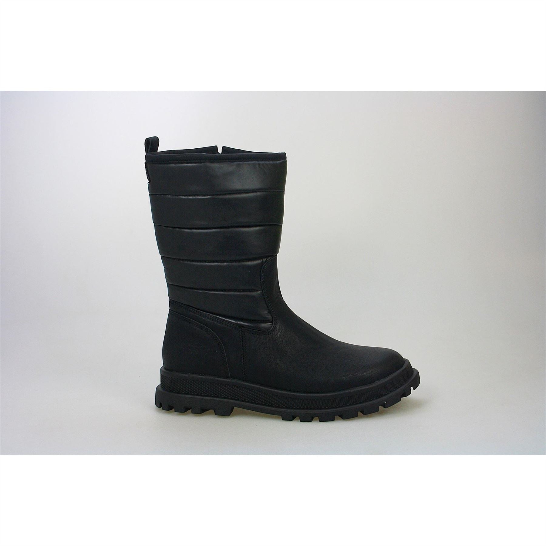 Buckle My Shoe Knee High Lug Sole Boots with Stripes