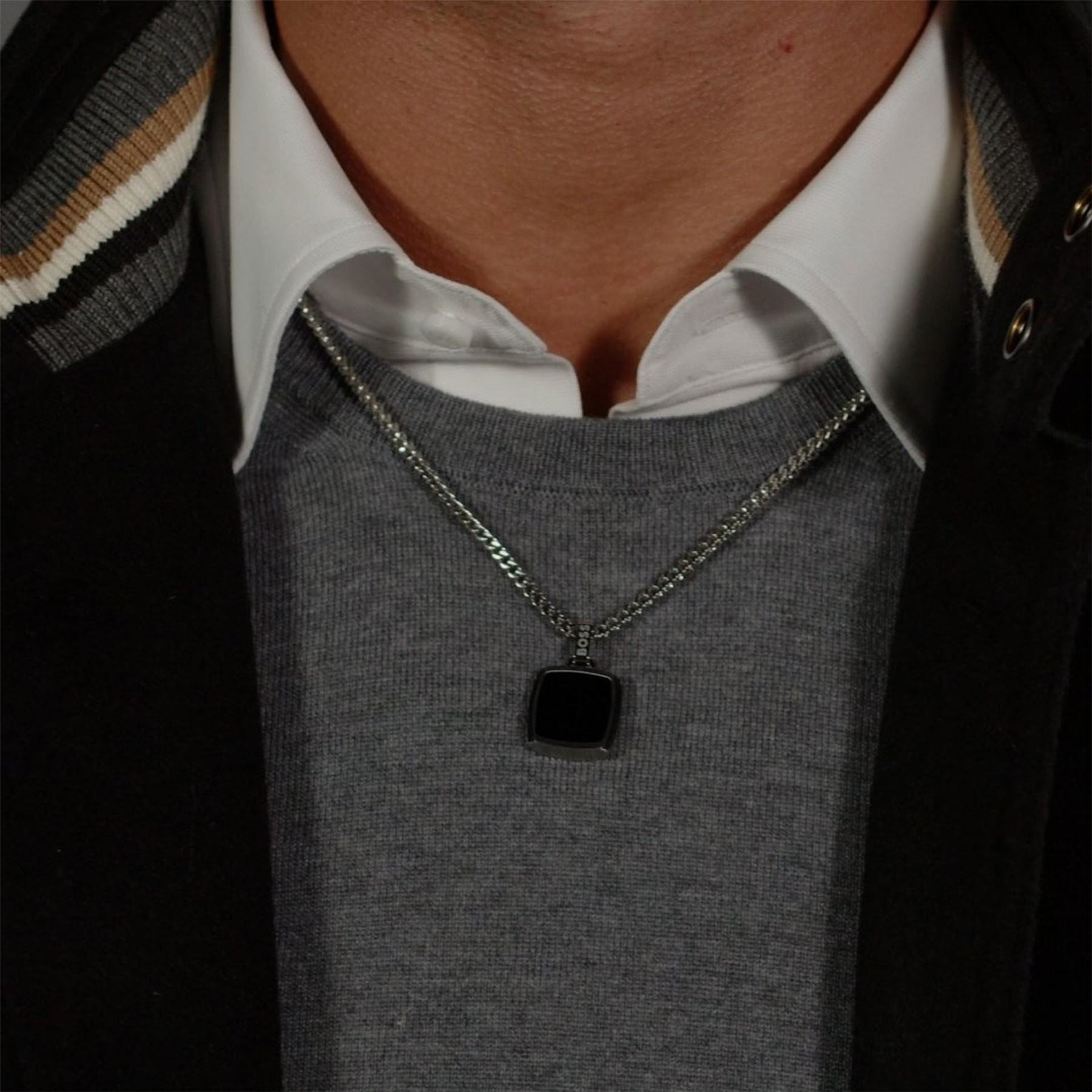 Boss Odell Black Onyx Pendant Necklace