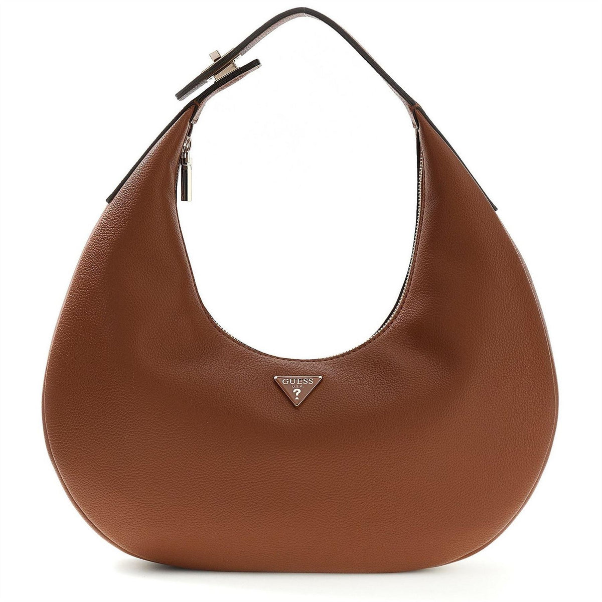 Guess Evie Crescent Shape Hobo Bag with Silver Tone Hardware