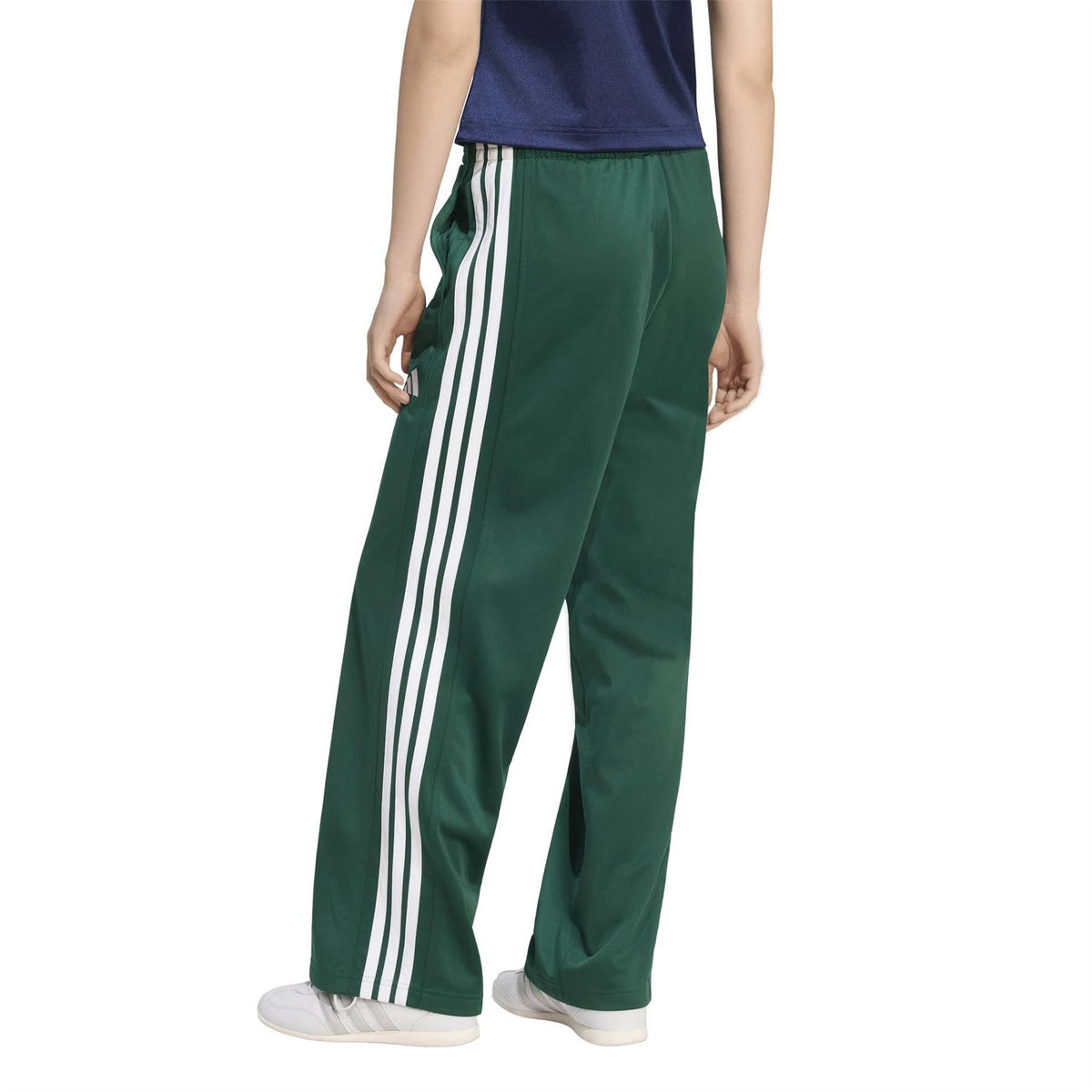 adidas Three Stripes Wide Leg Mid Rise Athletic Pants