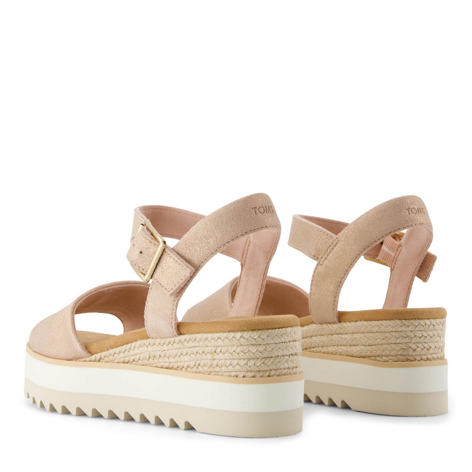 Toms Darya Low Heel Wedge Open Toe Slide Sandals