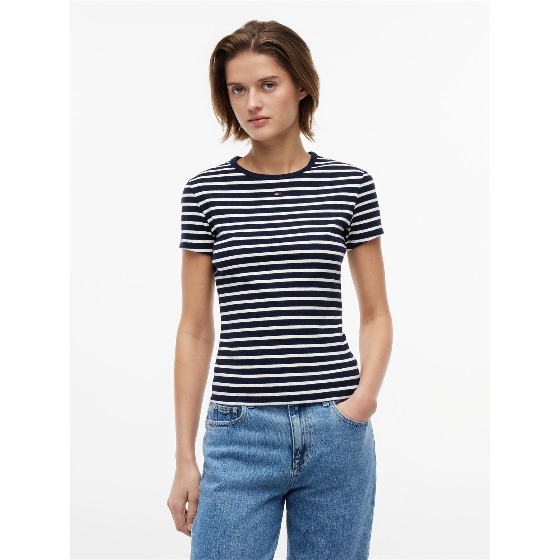 Tommy Jeans Slim Essential Rib Short Sleeve T-Shirt