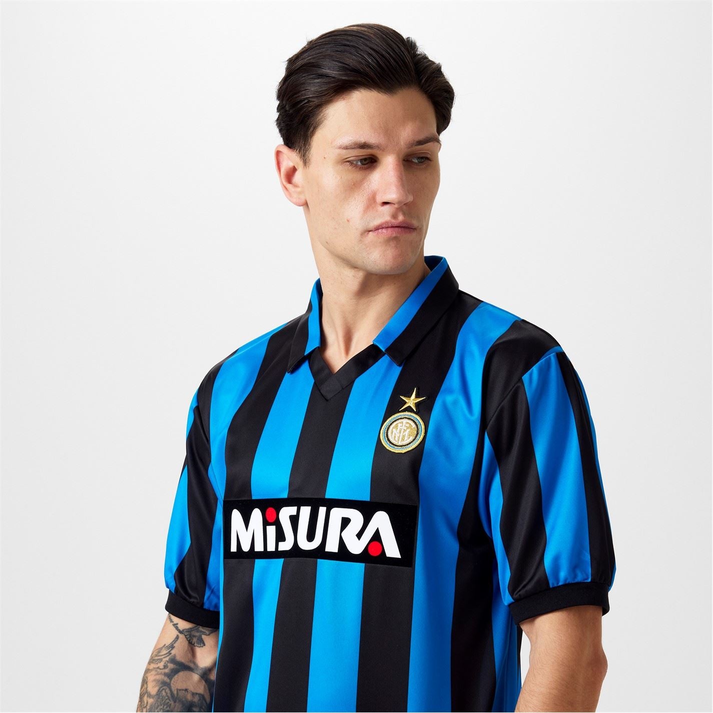 Score Draw Inter Milan Retro Home Shirt 90 Adults