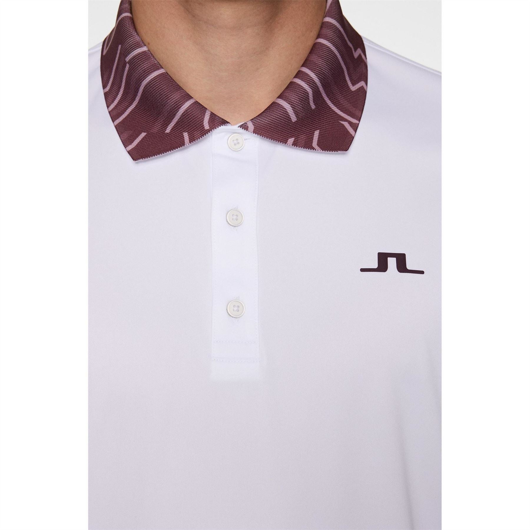 J Lindeberg Golf Collared Neck Short Sleeve Polo Shirt