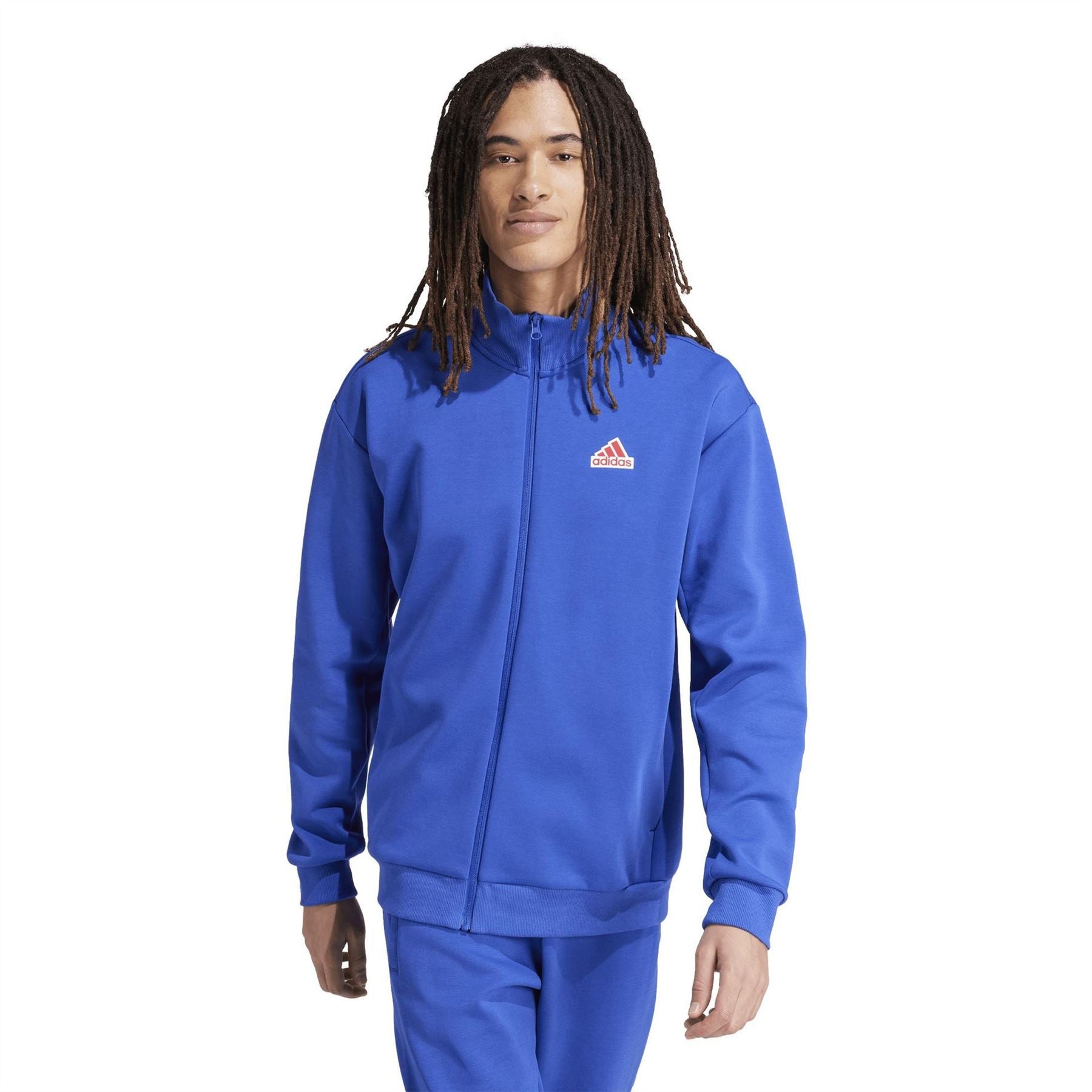 adidas Bos Box Print Funnel Neck Long Sleeve Sweatshirt