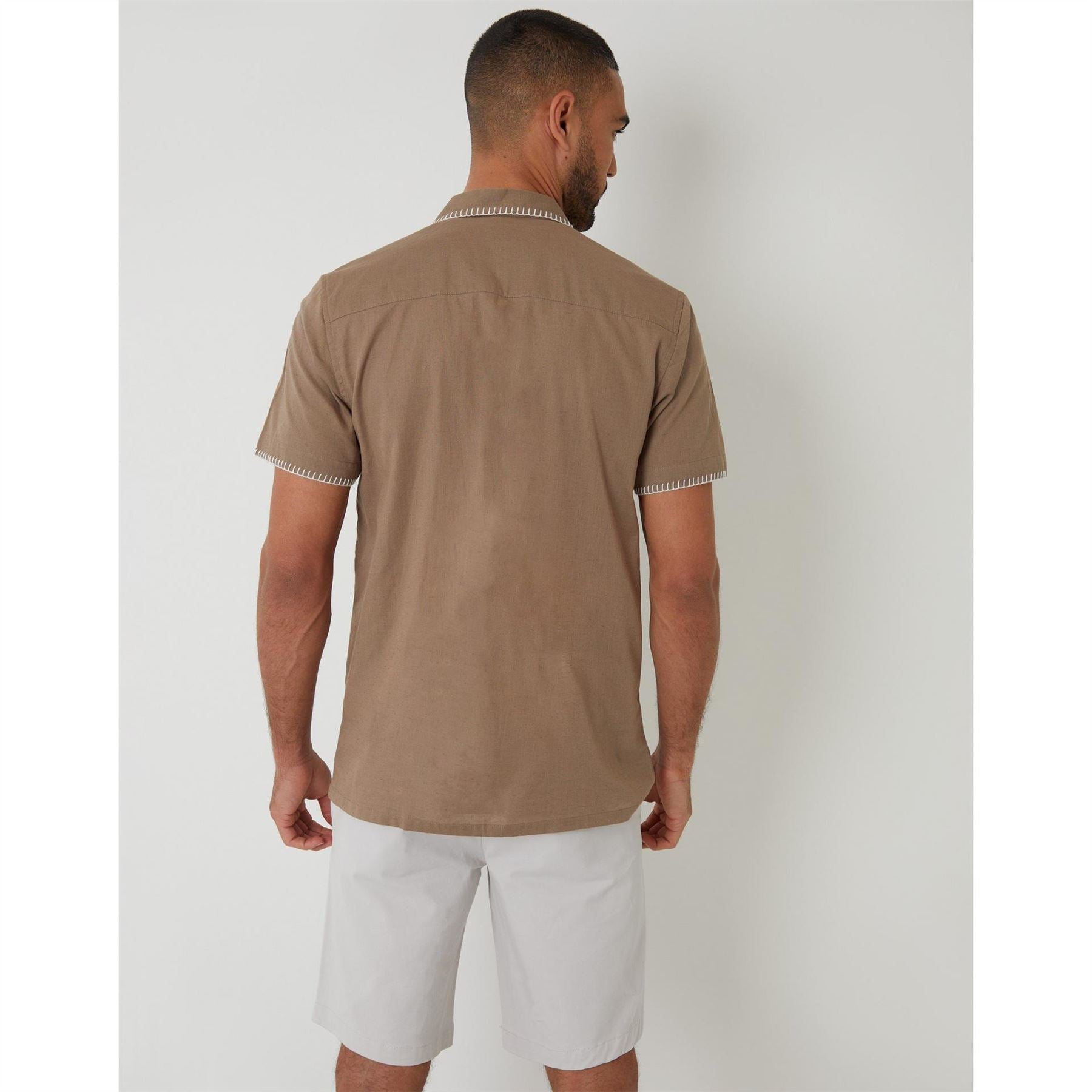 Threadbare Burnley Regular Fit Short Sleeve Shirt