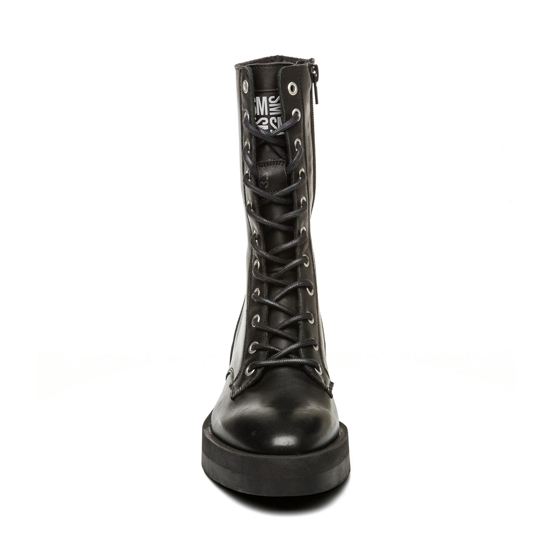 Steve Madden Manou Combat Boots with Lace-Up and Zipper
