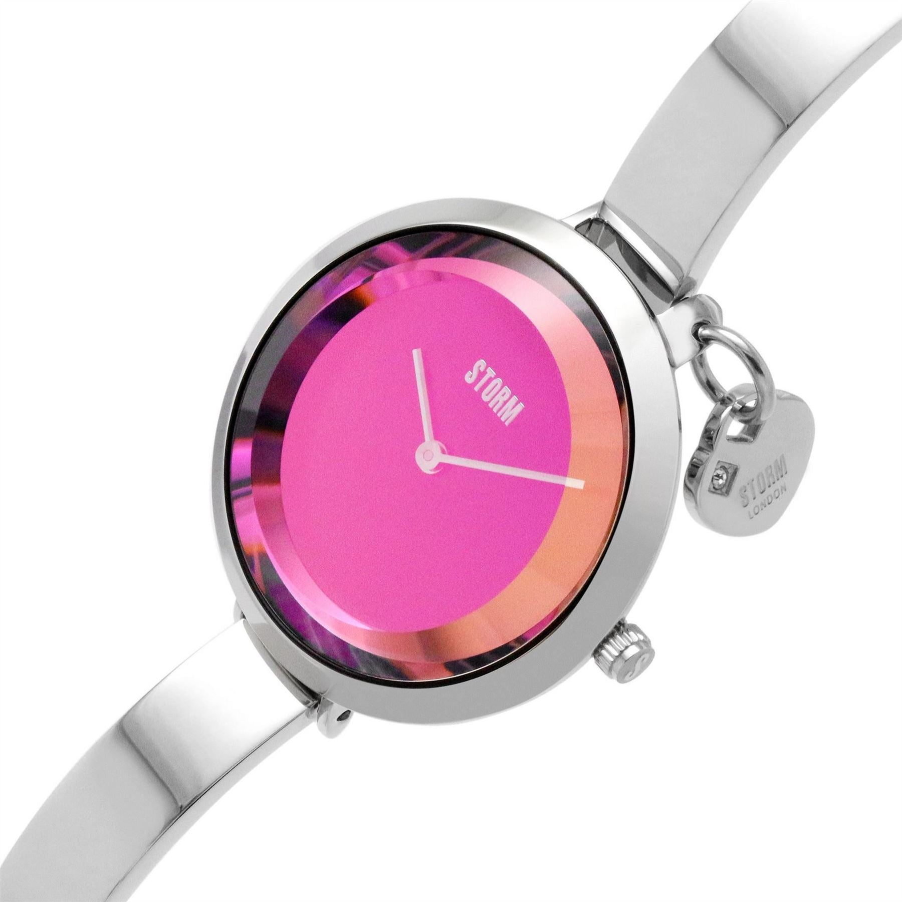 Storm Mera Silver Lazer Purple Stainless Steel Watch