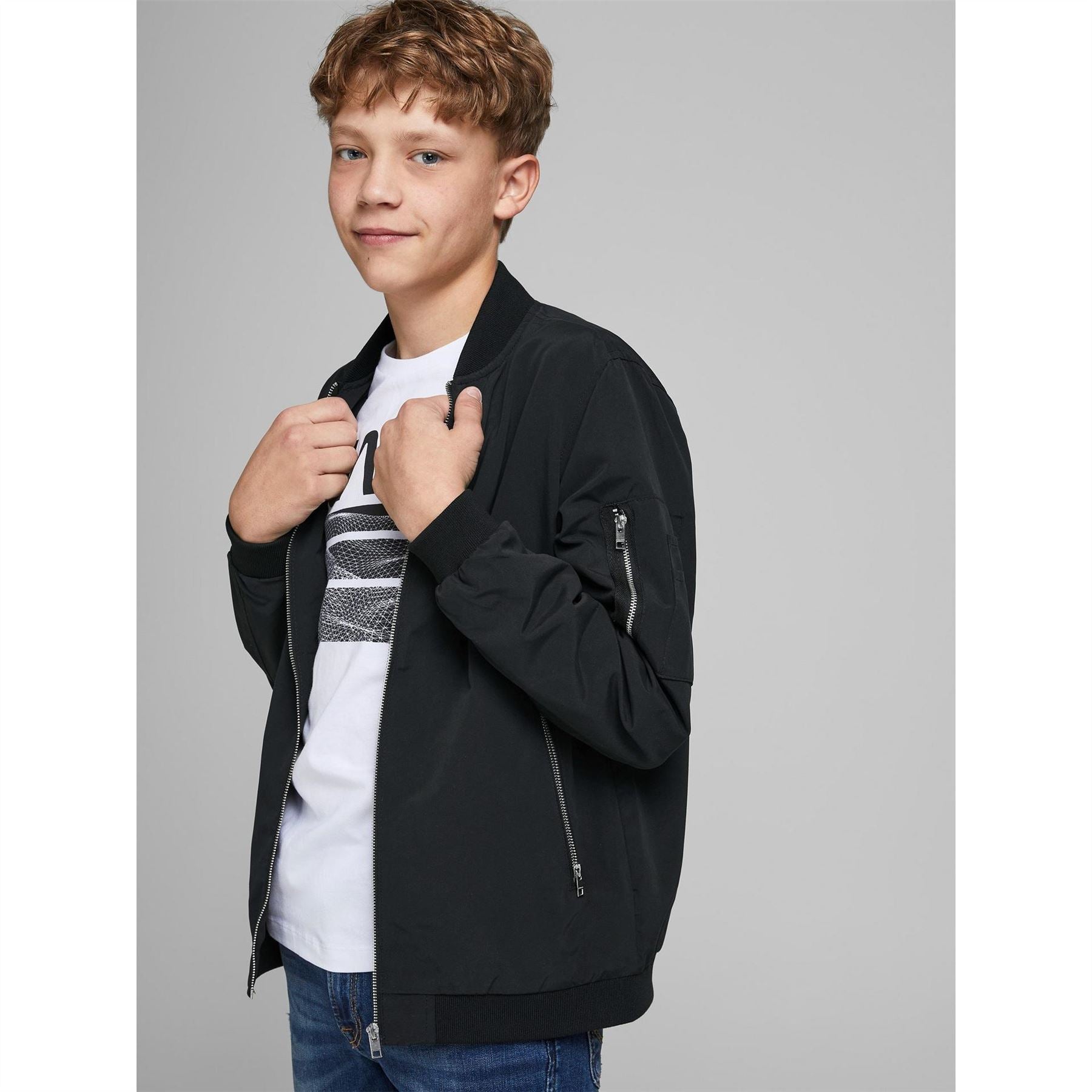 Jack and Jones Rush Bomber Zip Neck Regular Fit Jacket