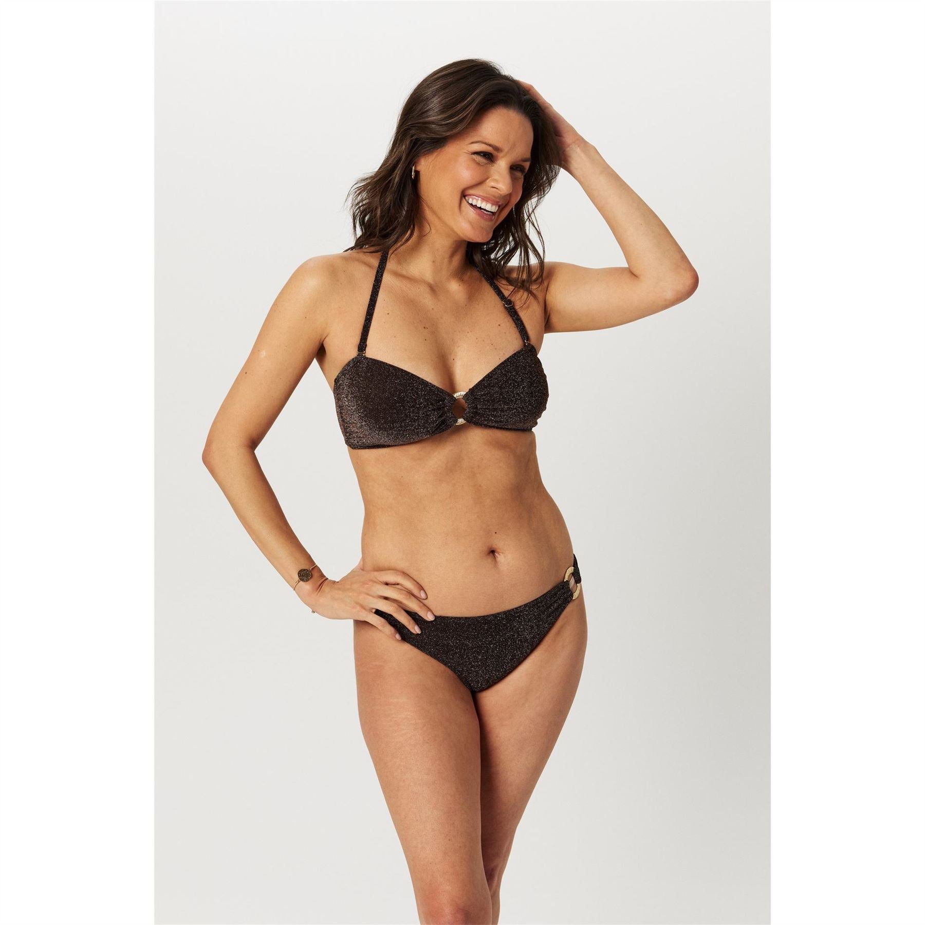 Biba Glitter High Leg Bikini Bottoms