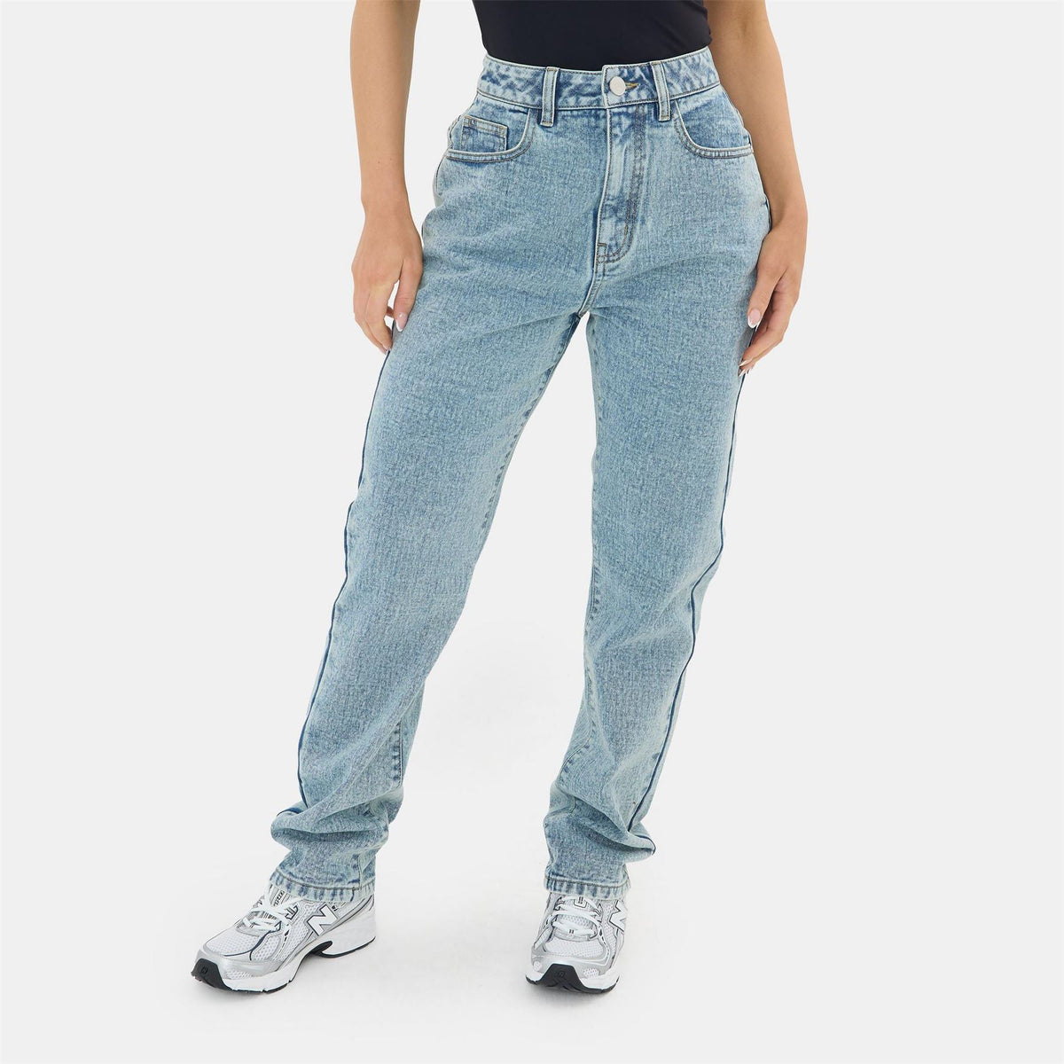 I Saw It First High Rise Straight Fit Five Pocket Jeans