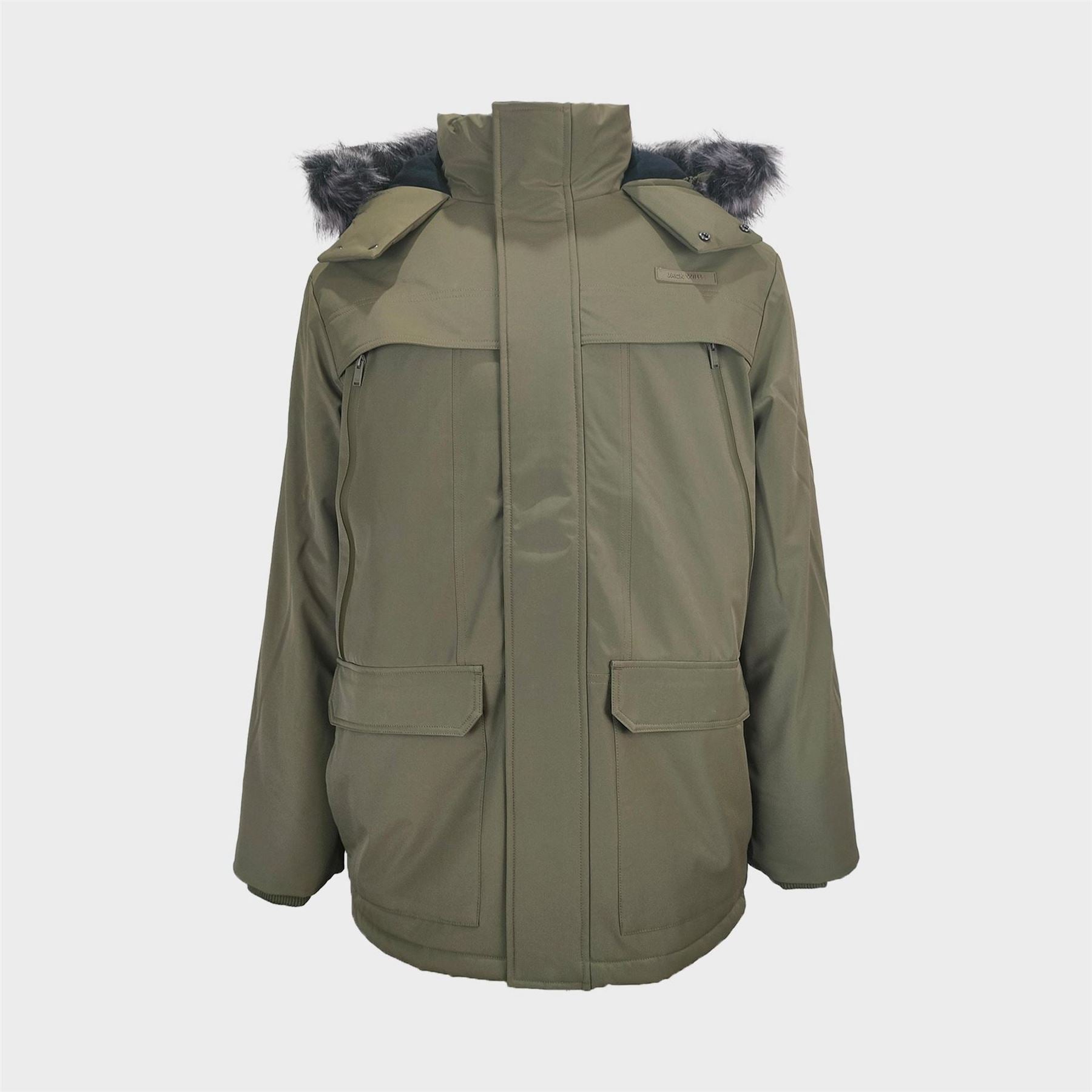 Jack Wills  Water Resistant Wind Resistant Faux Fur Hooded Parka