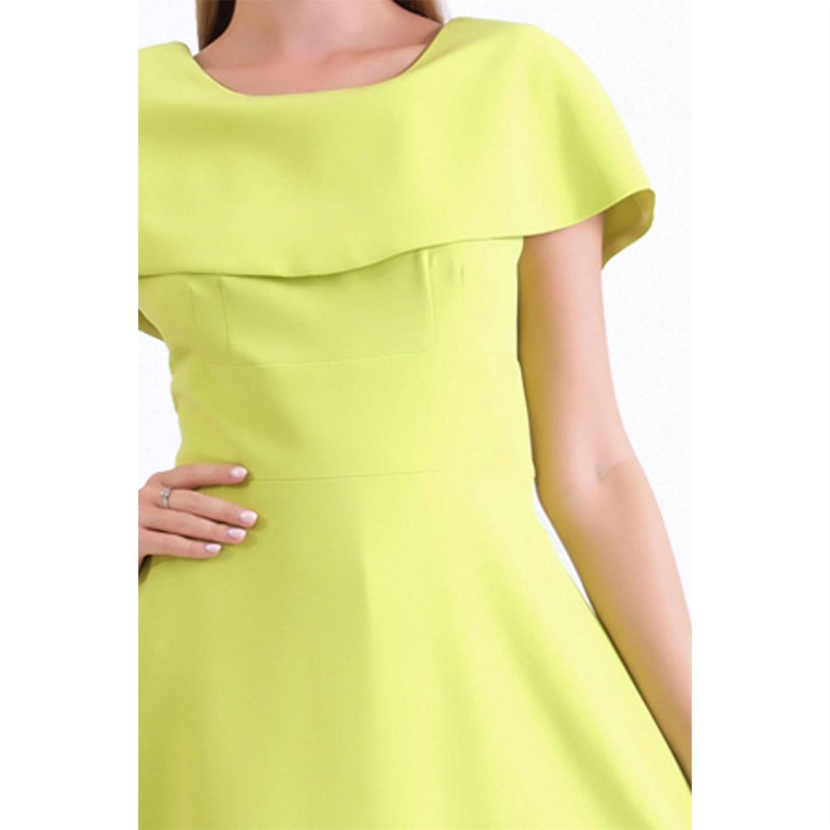 Ella Boo Navy or lime Cape Detail Midi Dress