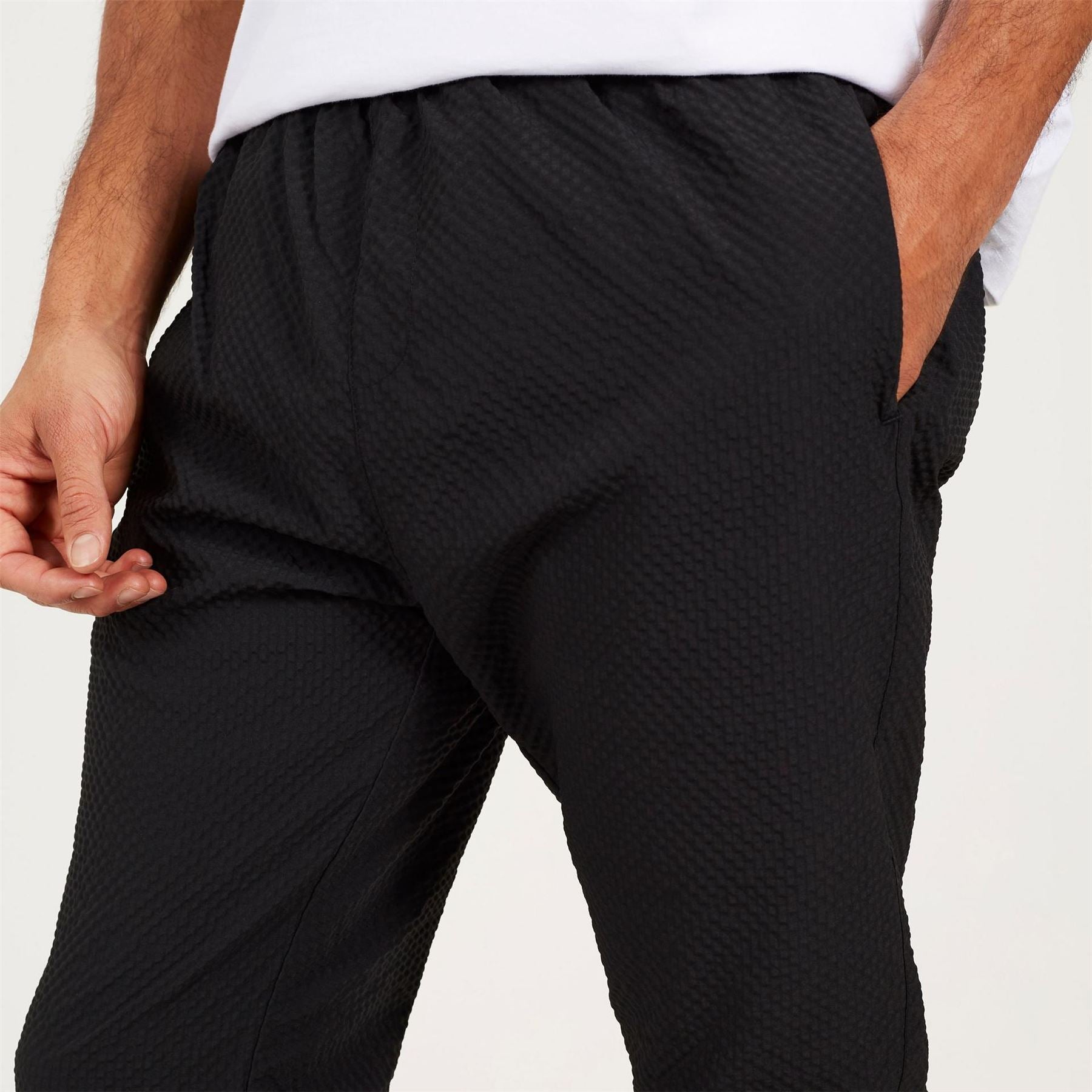 Brave Soul Seersucker Cuffed Trousers